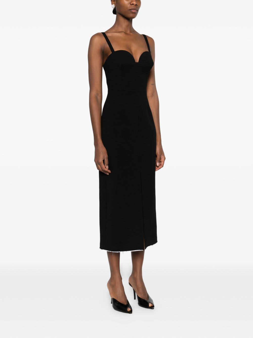 Fitted Black Midi Dress