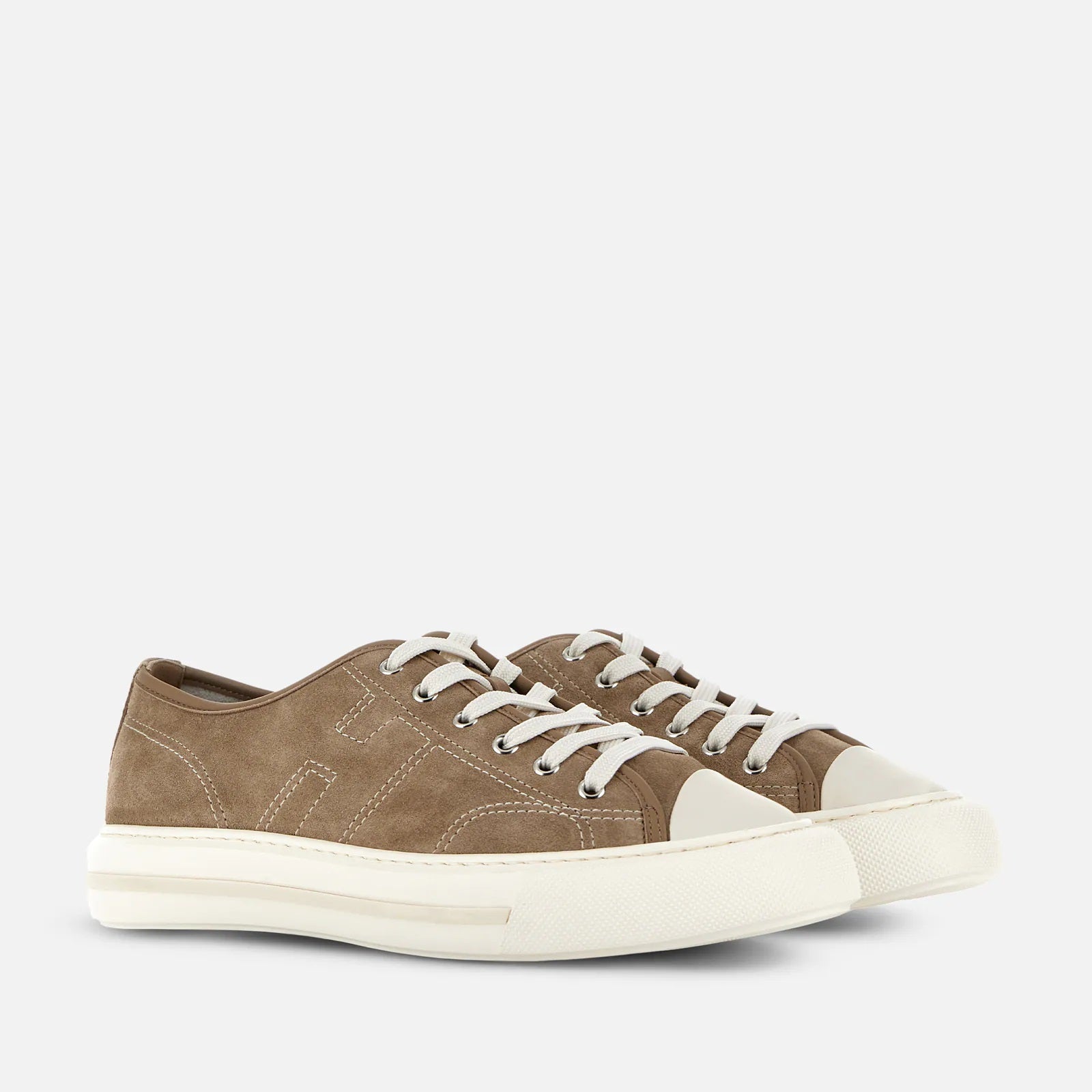 H691 Allacciato H Cuciture Sneakers in Beige