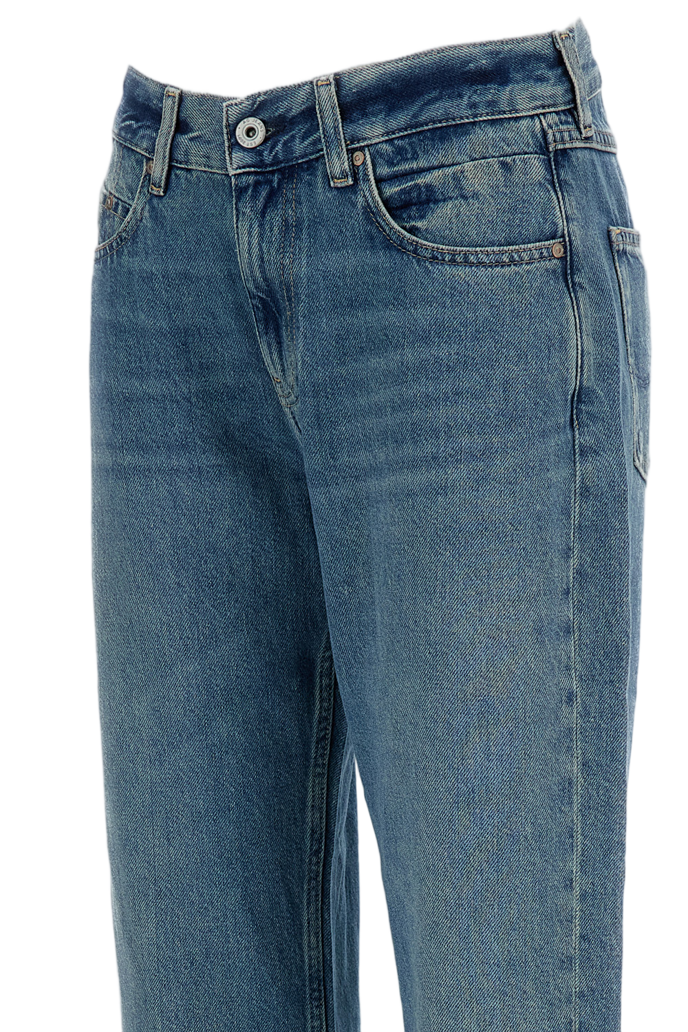 Faded Soft Denim Baggy Jeans