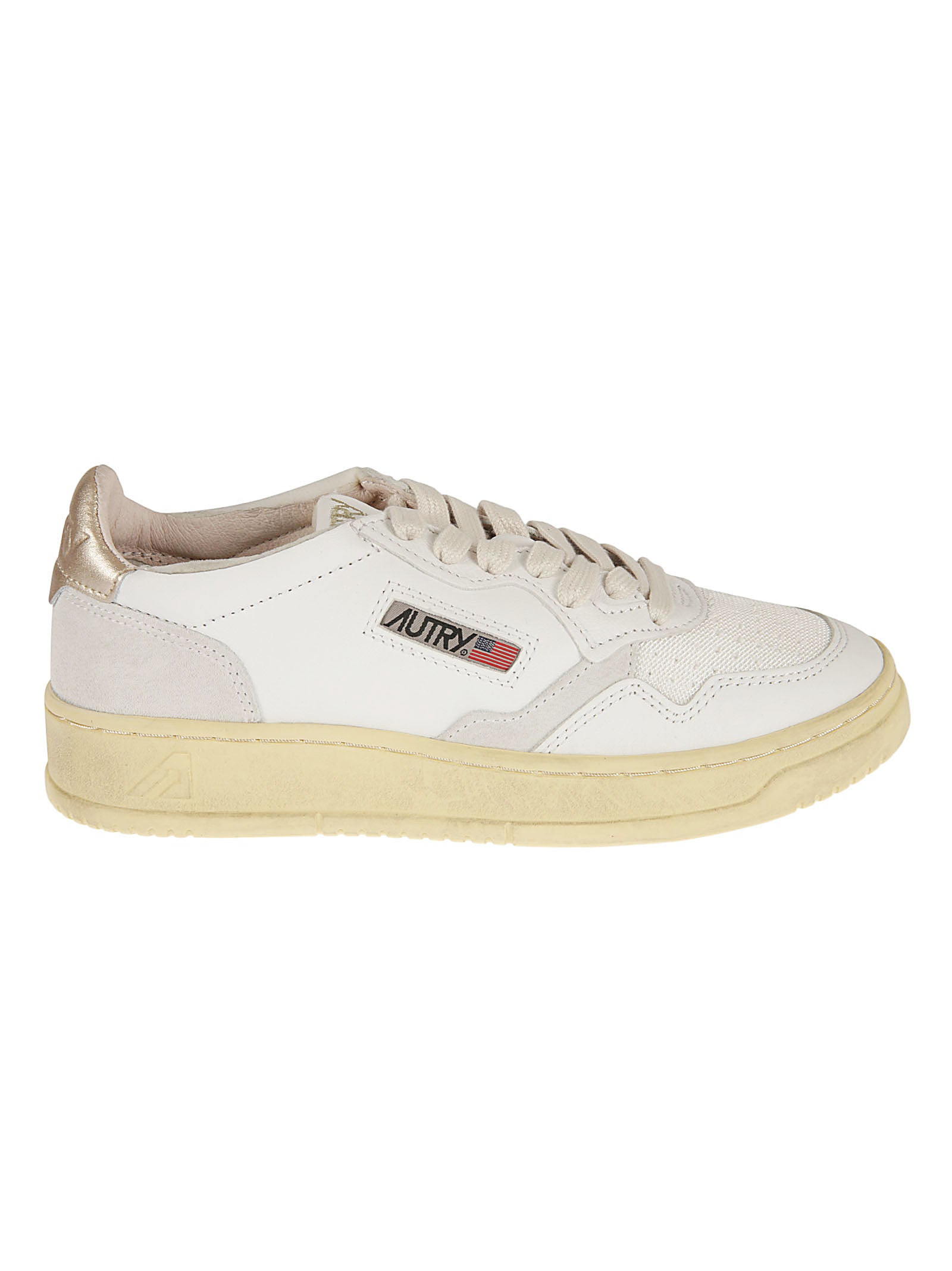 White Leather Sneakers with Timeless Design