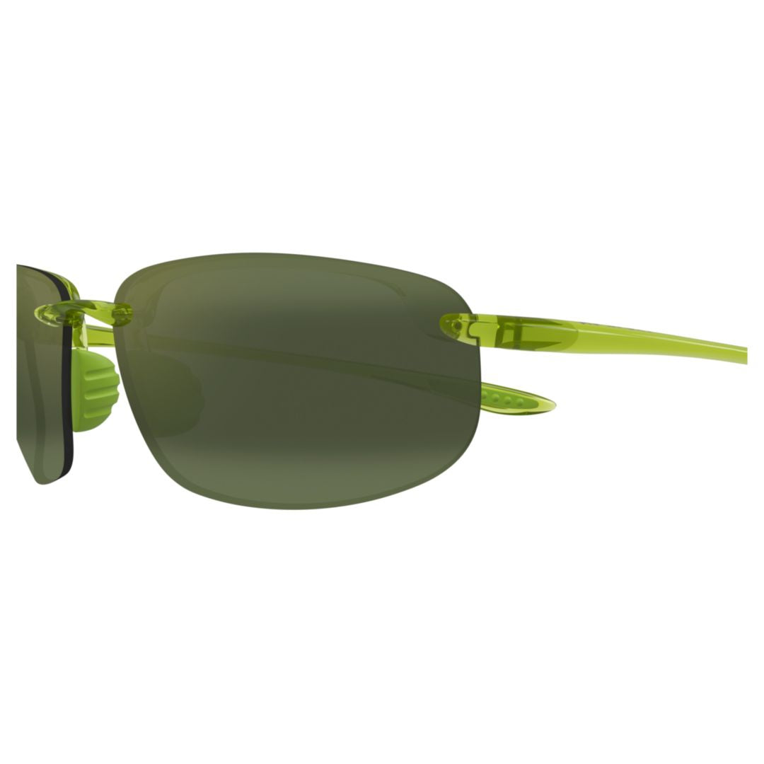 Hookipa Rimless Sunglasses with Rectangular Lenses and Translucent Temples