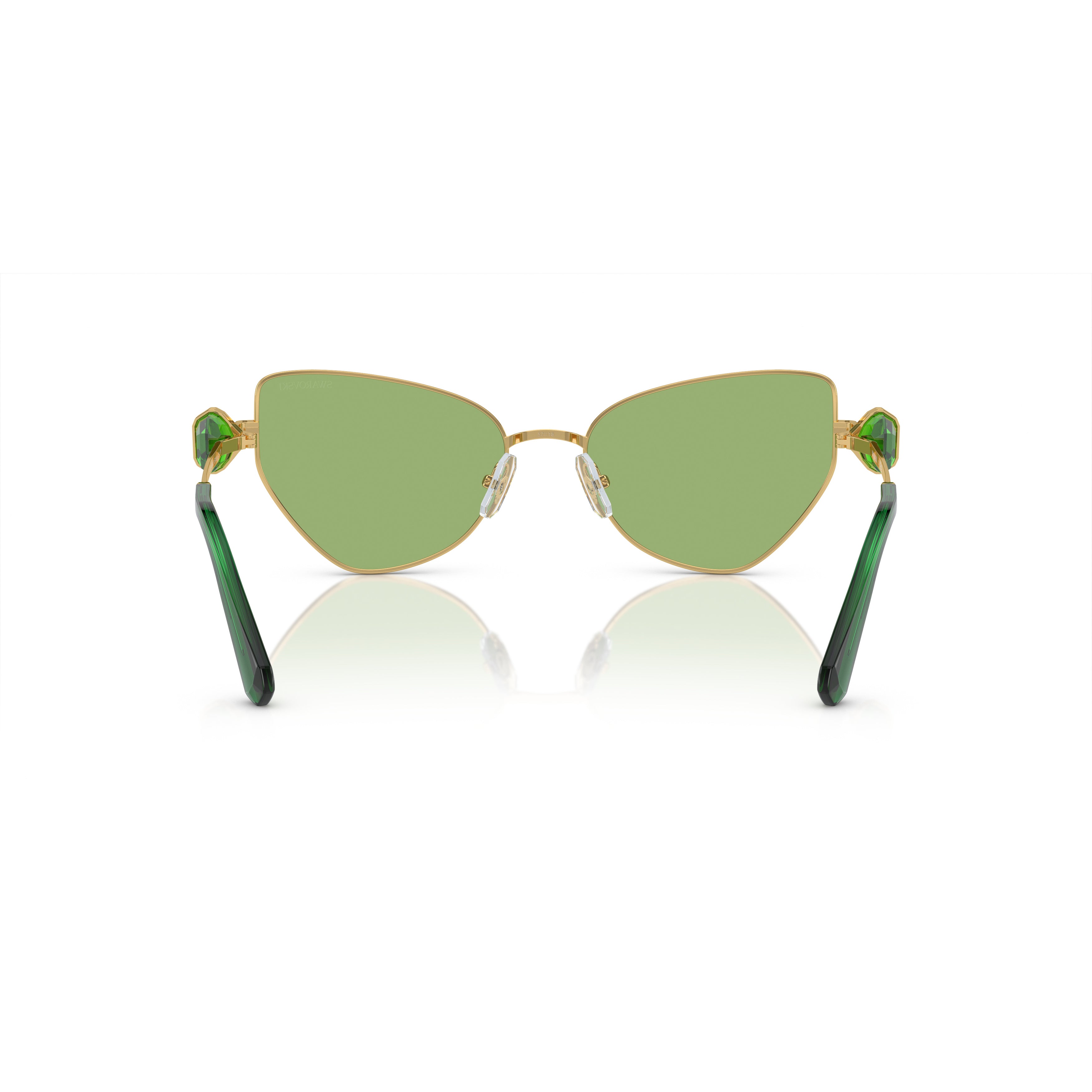 0Sk7003 Cat-Eye Sunglasses with Green Tinted Lenses