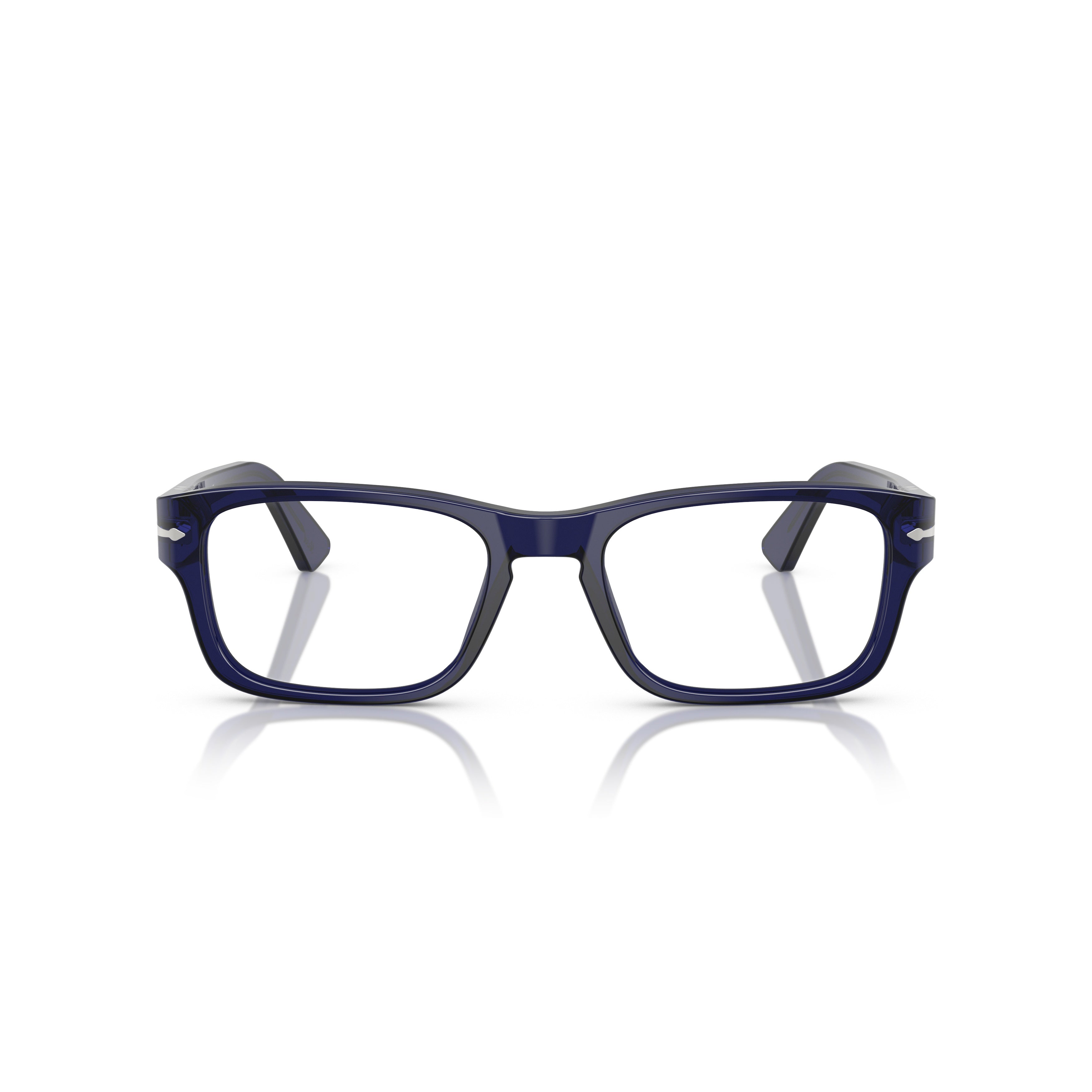 0po3364v Rectangular Acetate Eyeglasses with Silver Accents