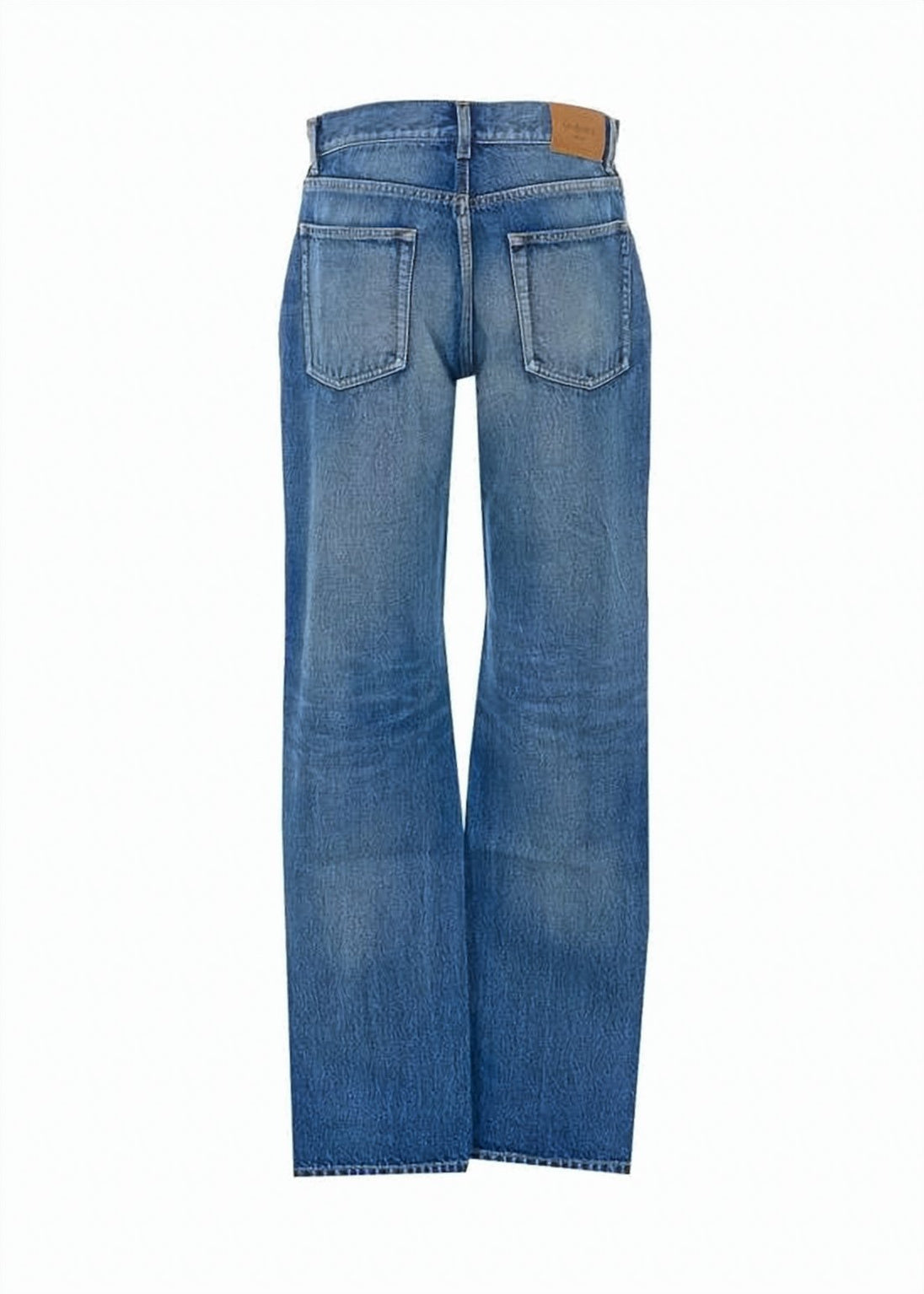 Straight-Leg Denim Pants with Mid-Rise Waist