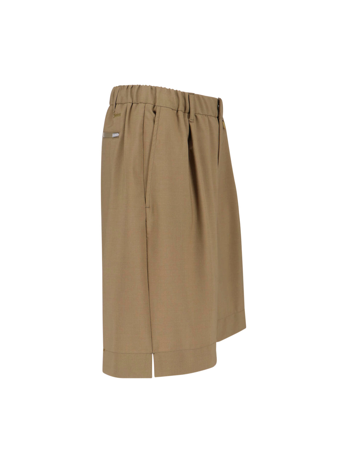 Wool Blend Shorts – Beige
