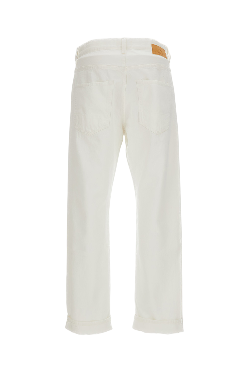 White Rodolfo/4F Selvedge Cotton 5-Pocket Jeans