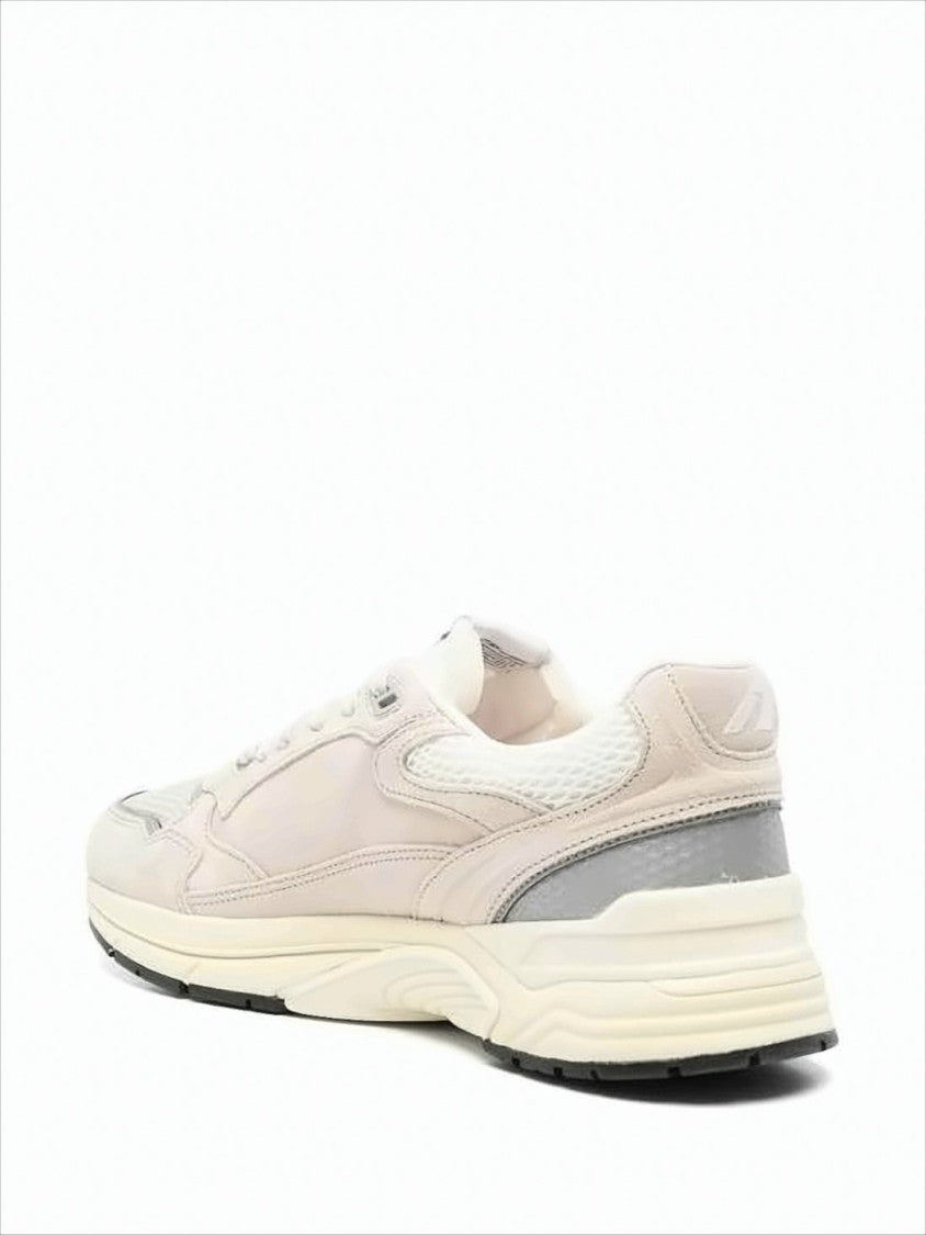 Layered Design Suede and Mesh Sneakers