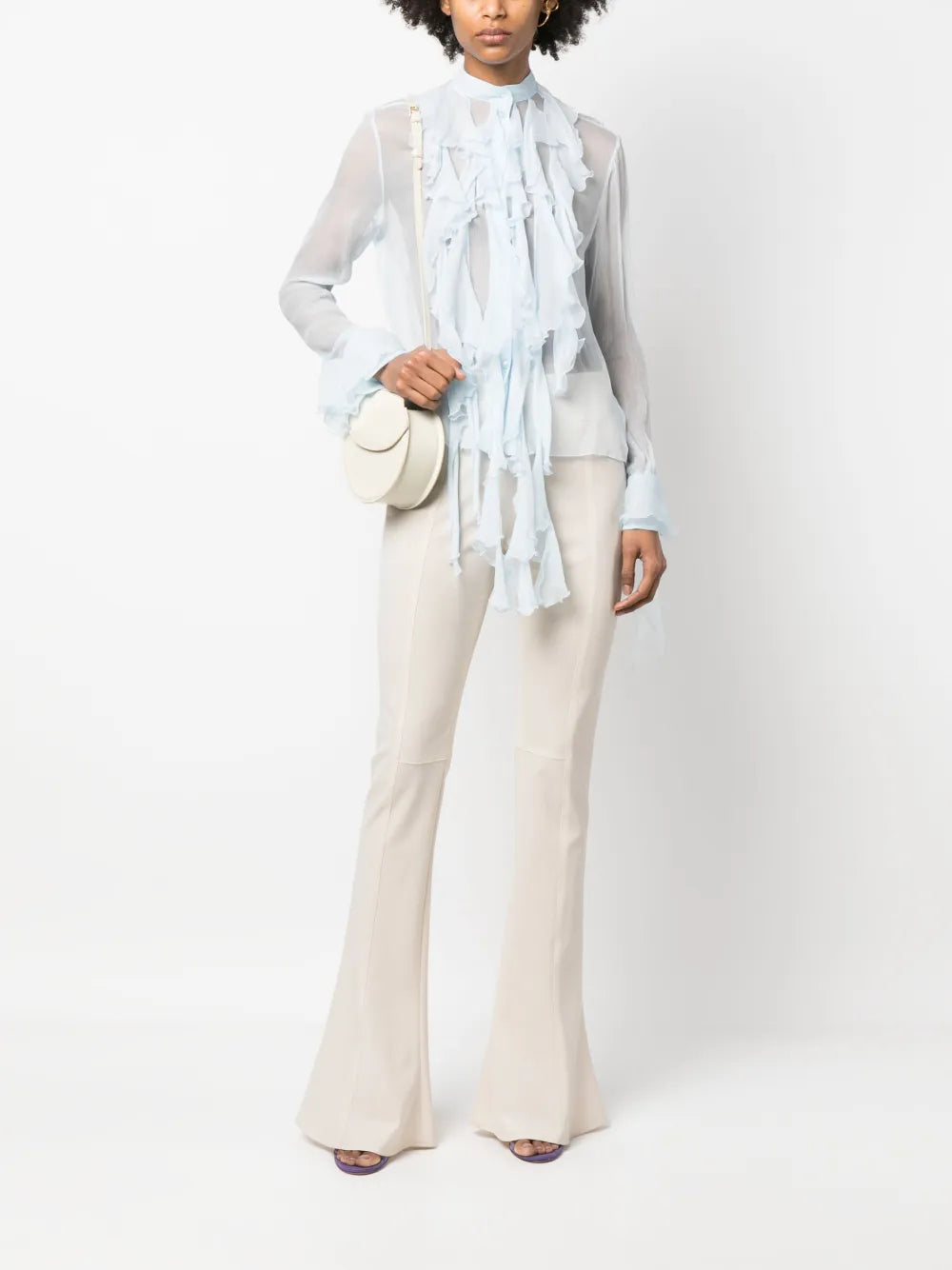 Tailored Classic Shirt With Structured Collar And Button-Down Front