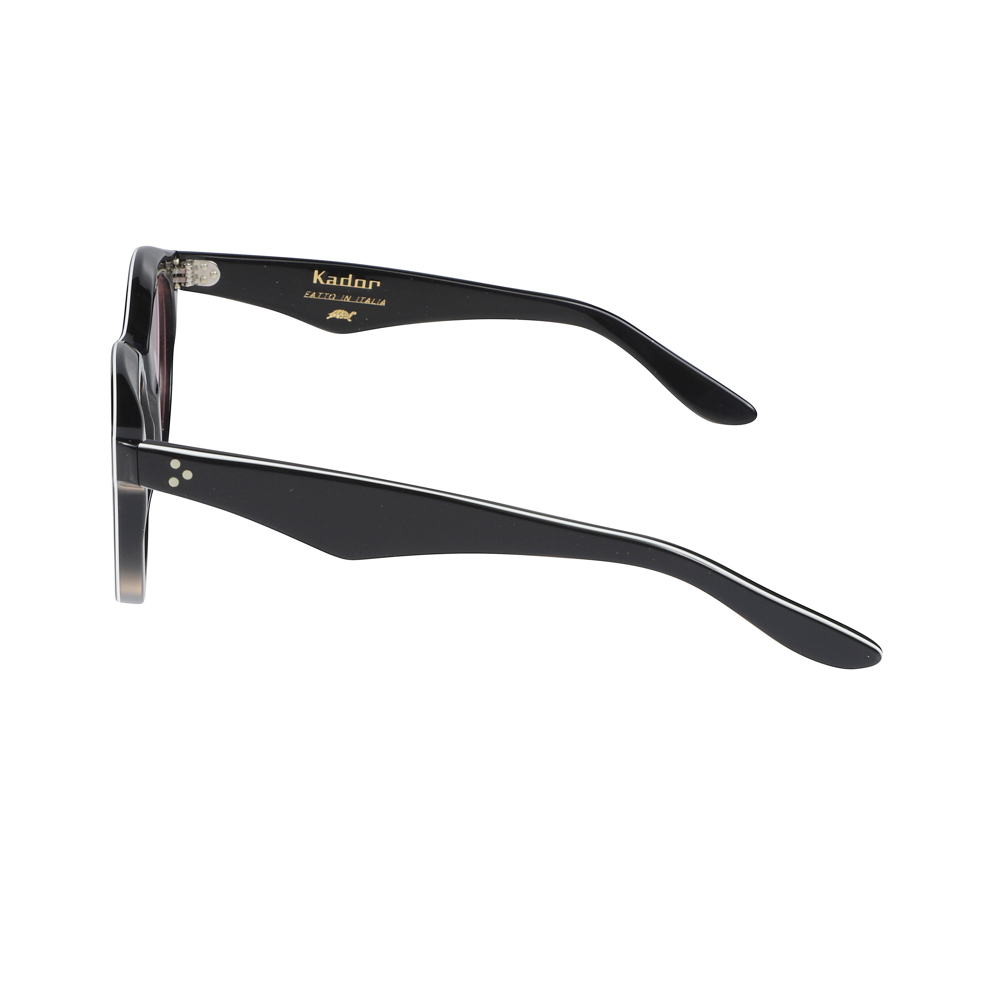 Thick Bold Black Frame Sunglasses with Purple Lenses