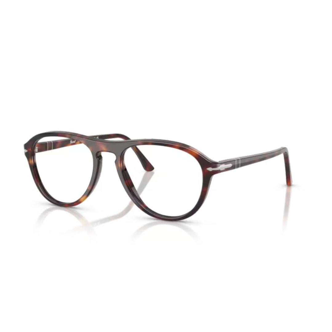 0po3371v Round Acetate Sunglasses with Tortoiseshell Pattern