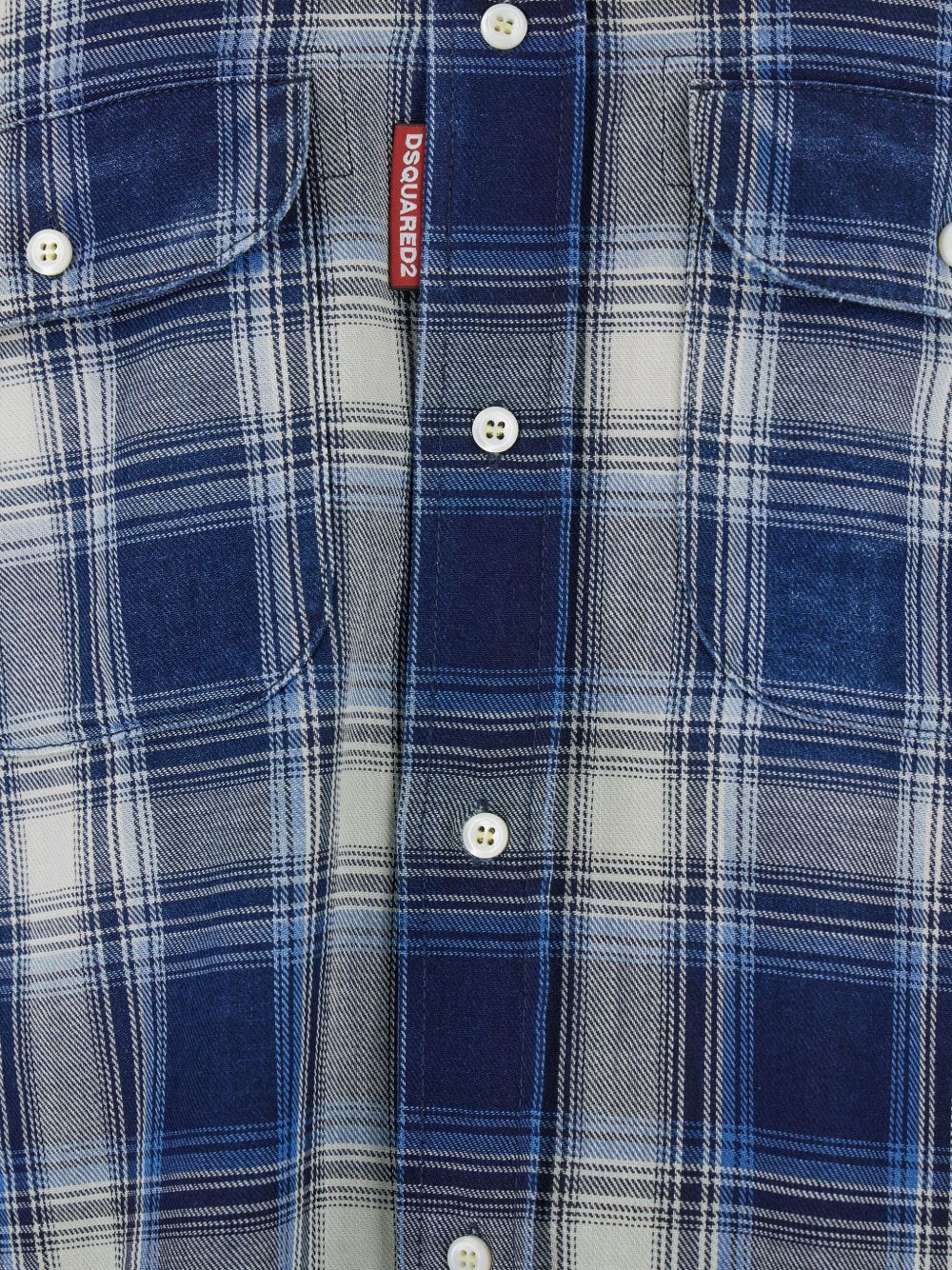 Checked Blue Long-Sleeve Shirt