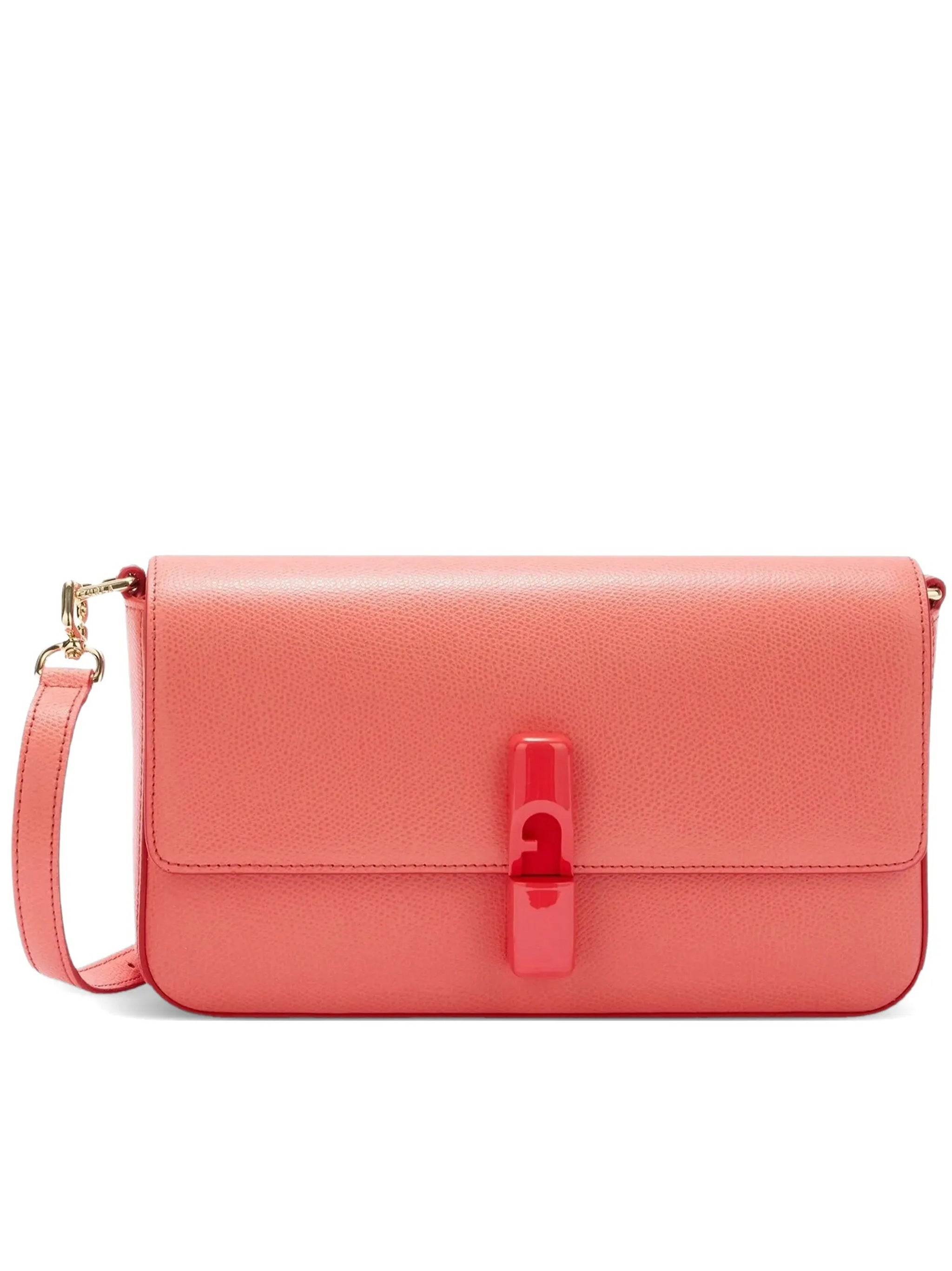 Iride S Rectangular Red Leather Shoulder Bag