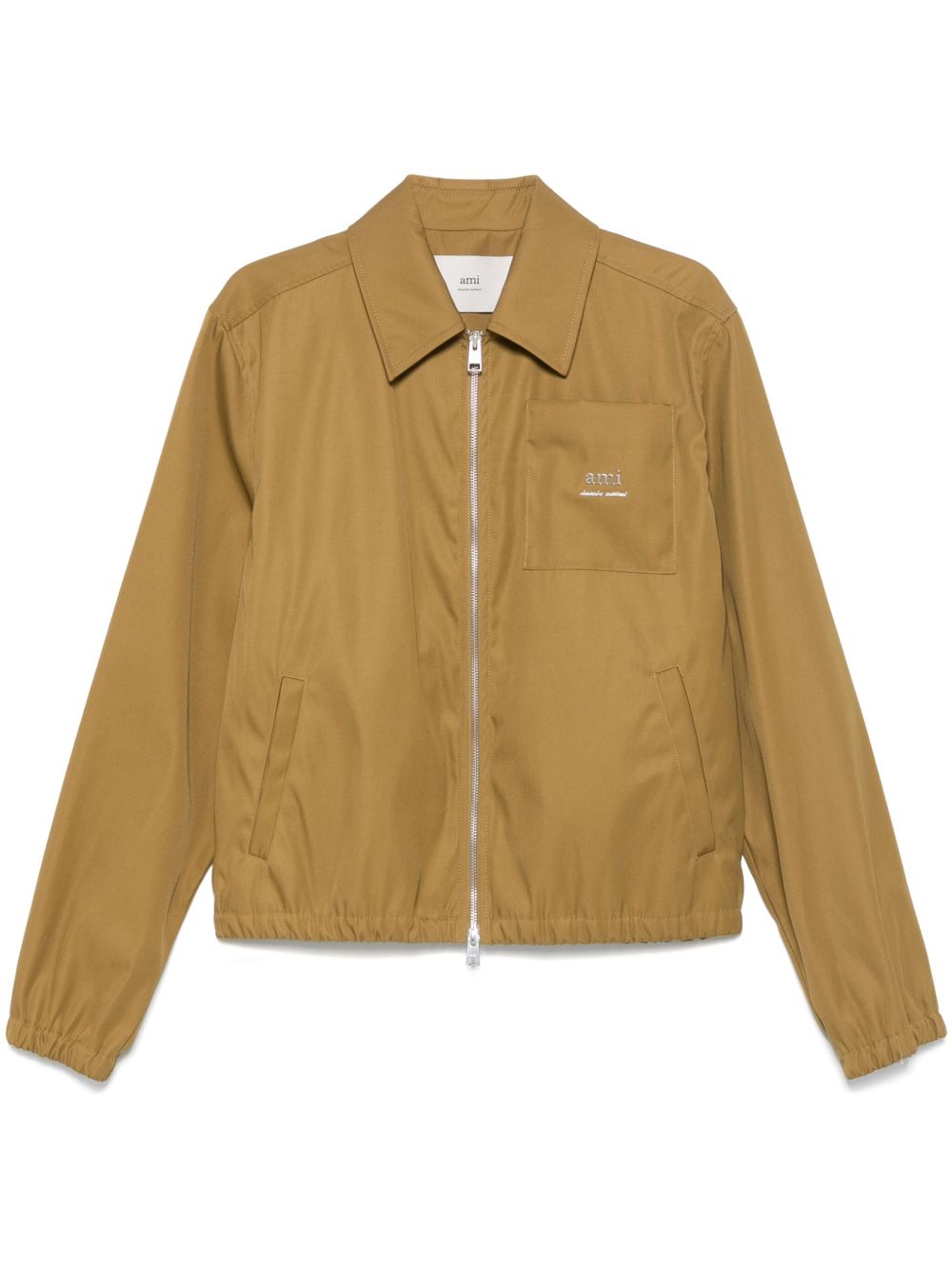 Light Olive Green Zip-up Jacket