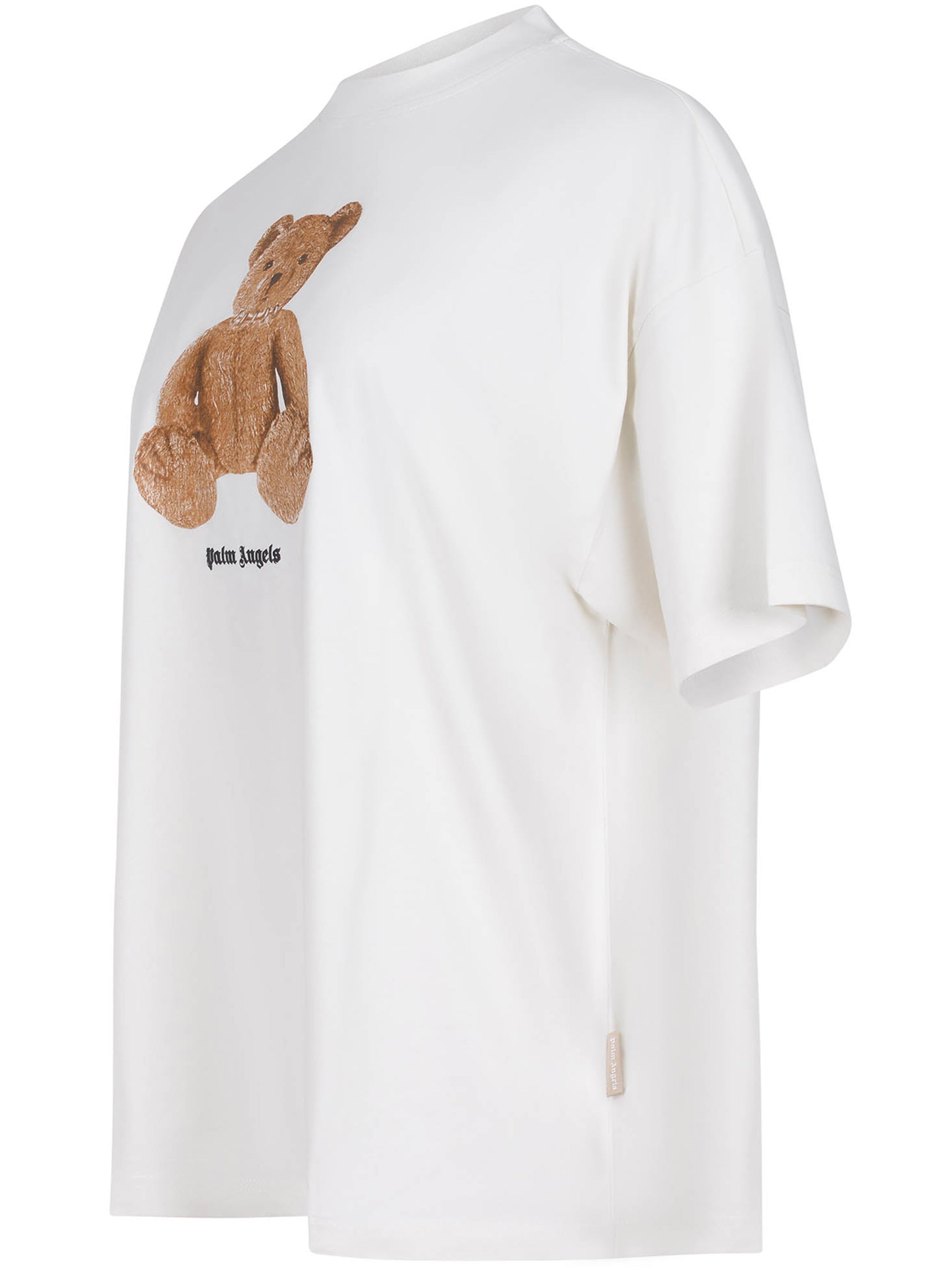 White Bear Loose Graphic Cotton T-Shirt