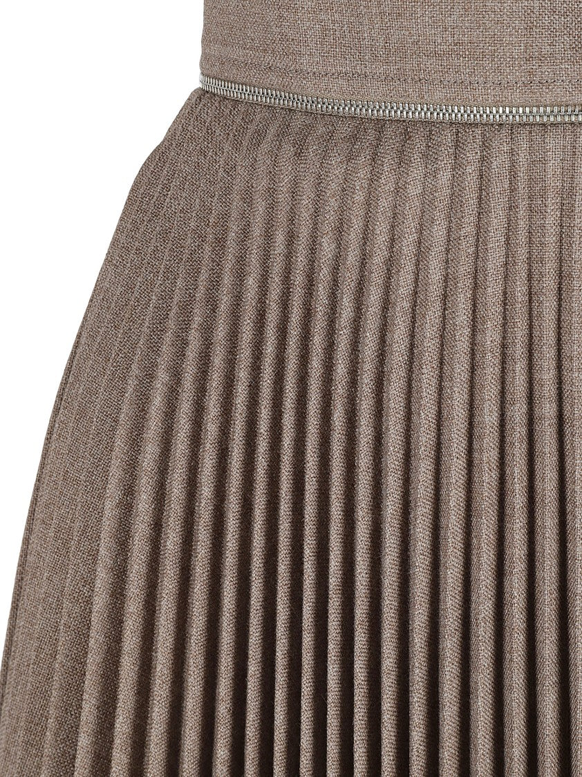 High-Waisted Pleated Skirt With Sophisticated Flow