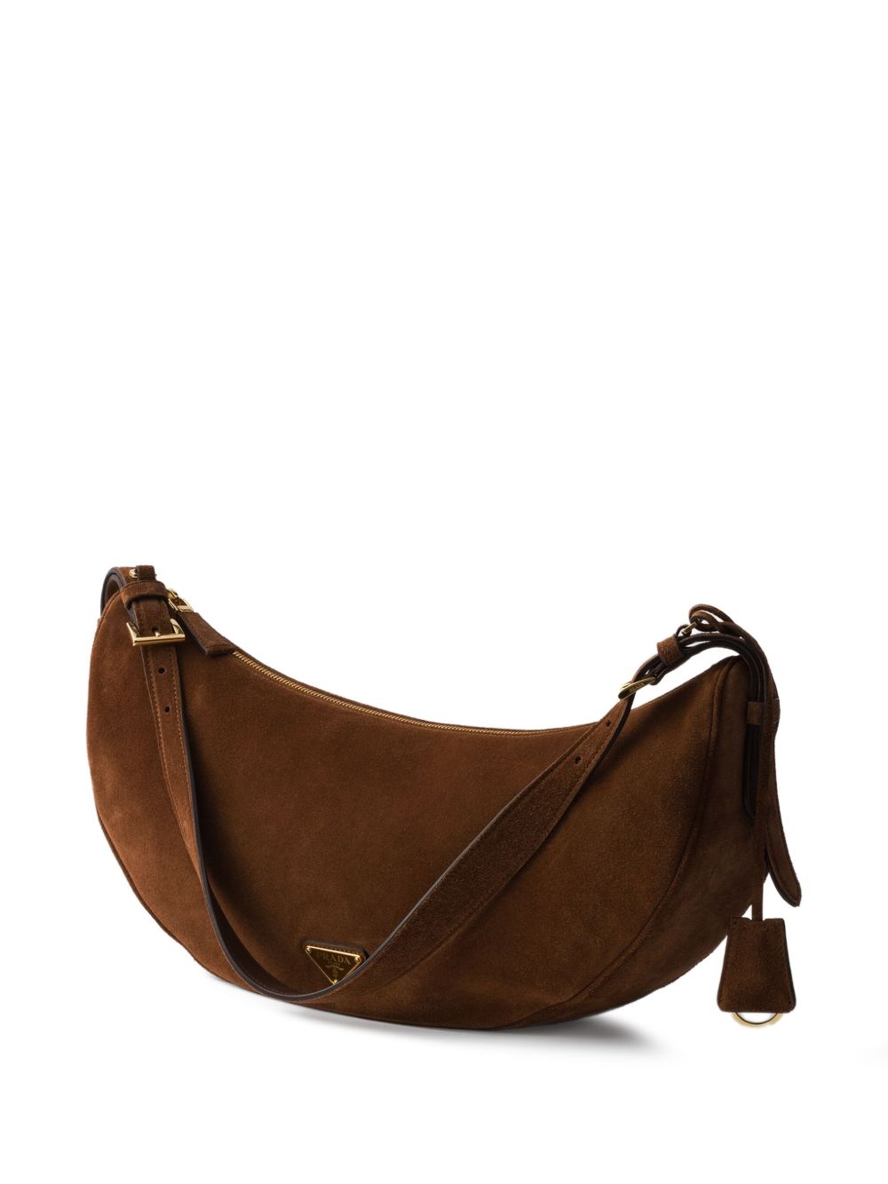 Demi-Lune Large Suede Shoulder Bag