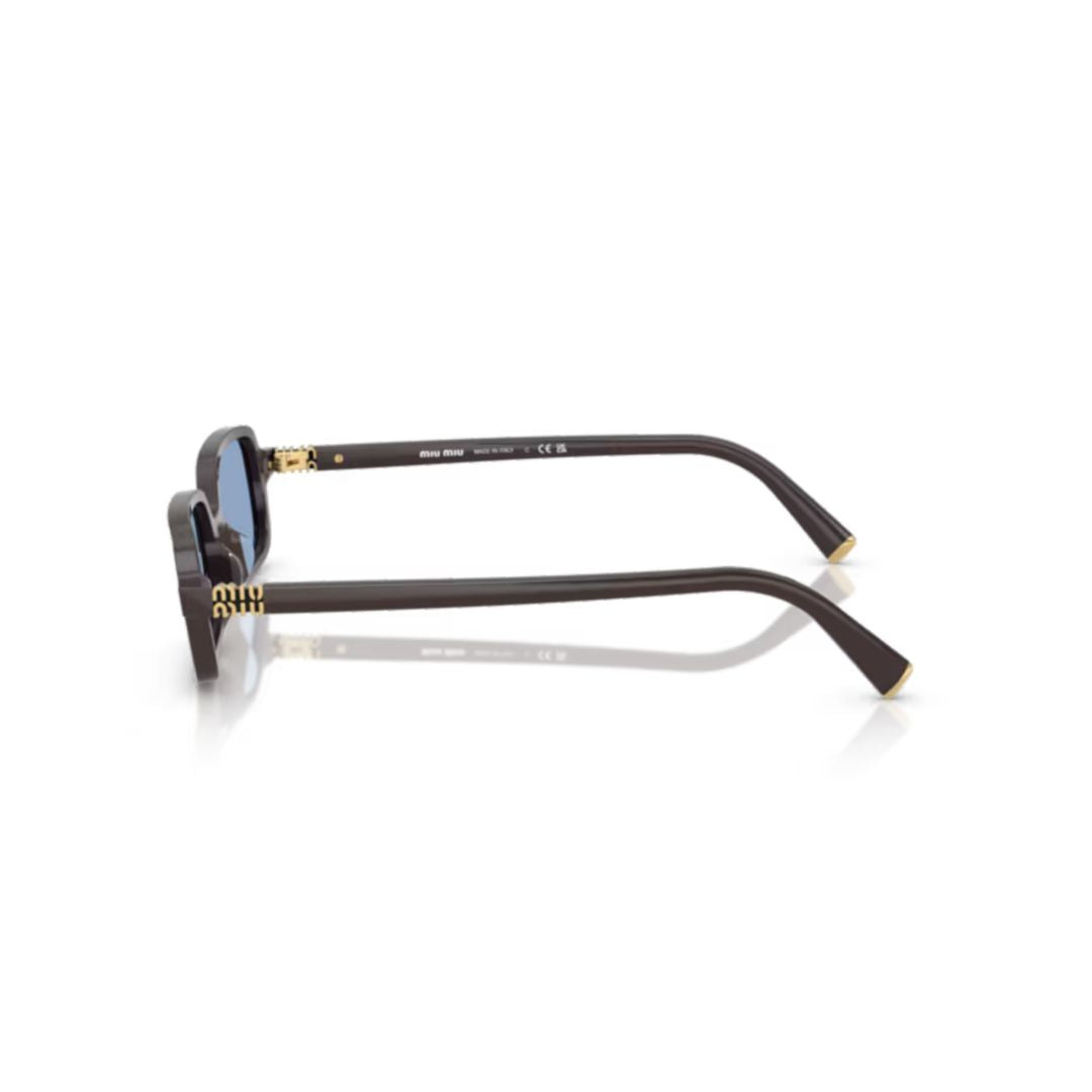 0mu 11zs Rectangular Black Acetate Sunglasses