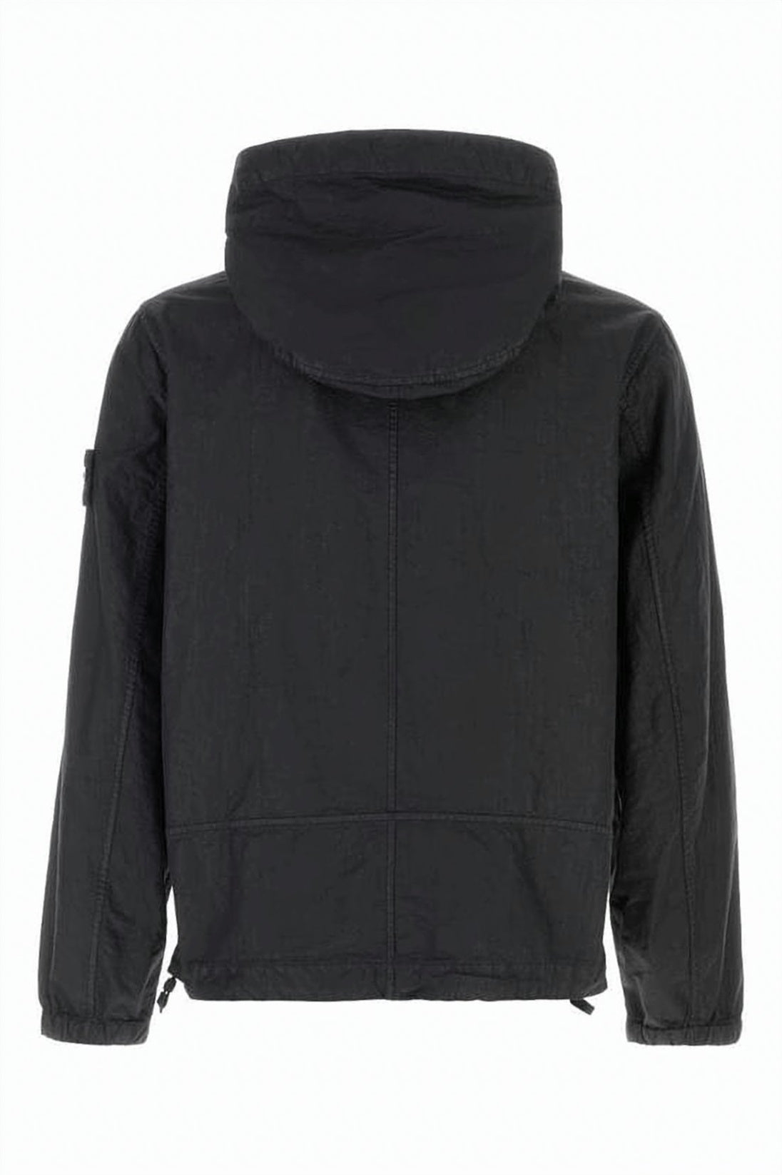 Matte Finish Black Casual Jacket with Hood