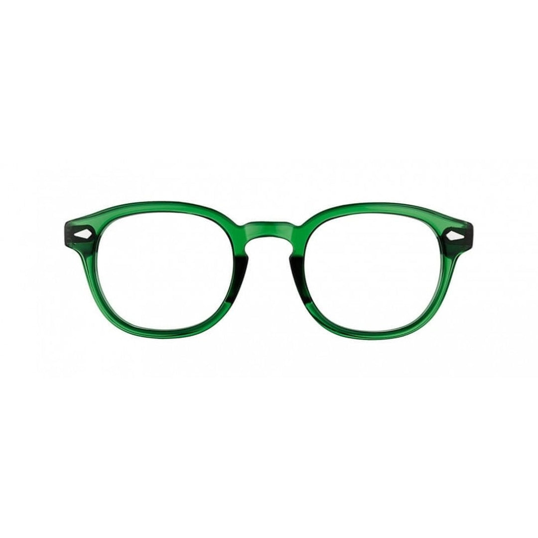 Or-Lem-O Lemtosh Translucent Green Acetate Eyeglasses with Keyhole Bridge