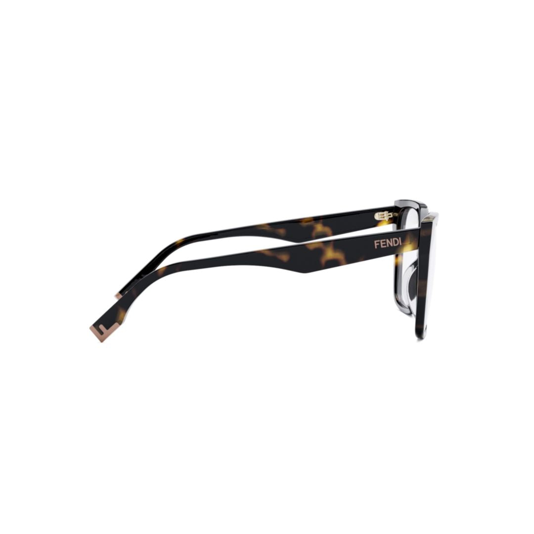 Fe50002i Bold Oversized Square Tortoiseshell Eyeglasses