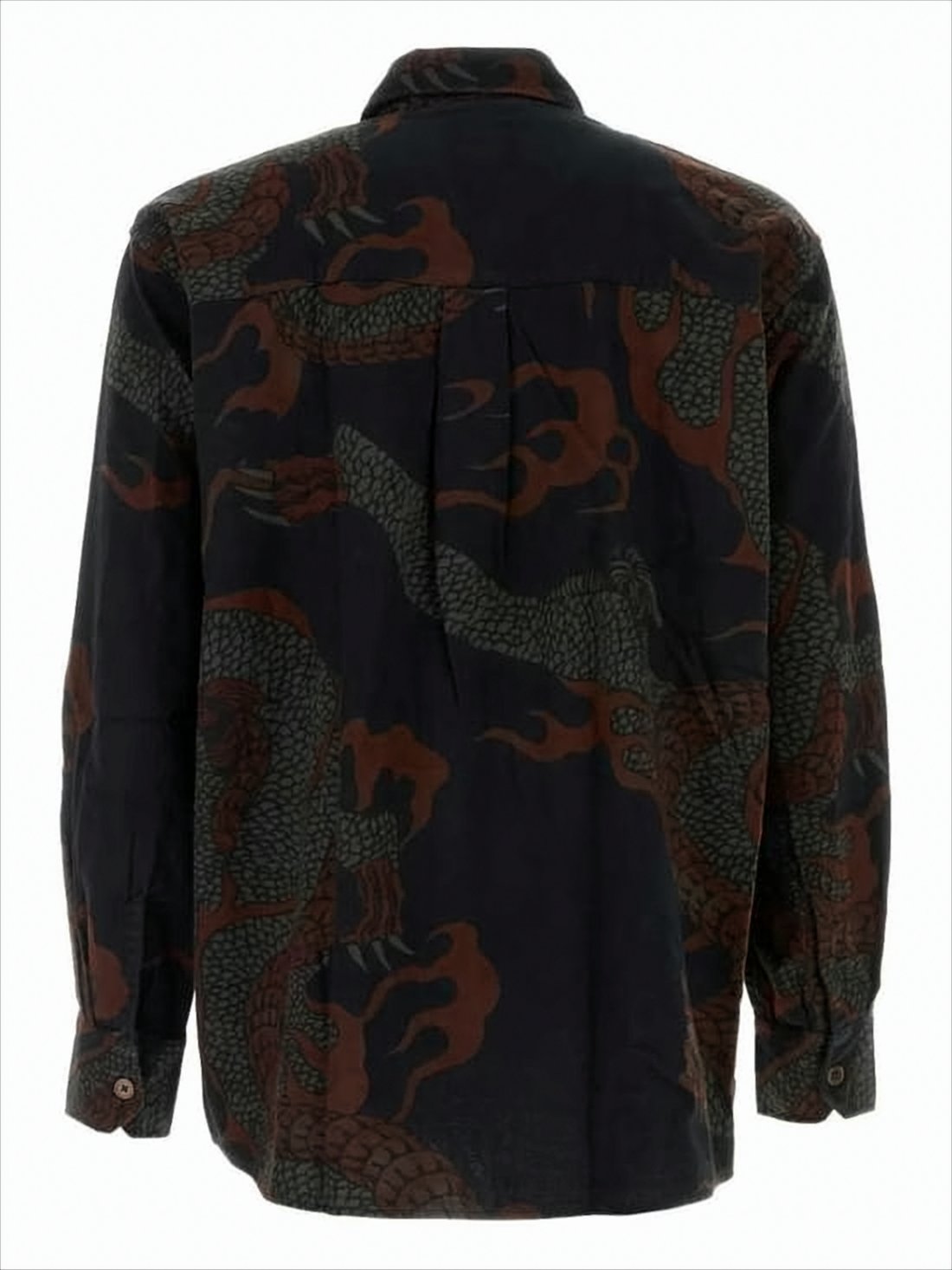 Long-Sleeve Shirt with Intricate Dragon Pattern