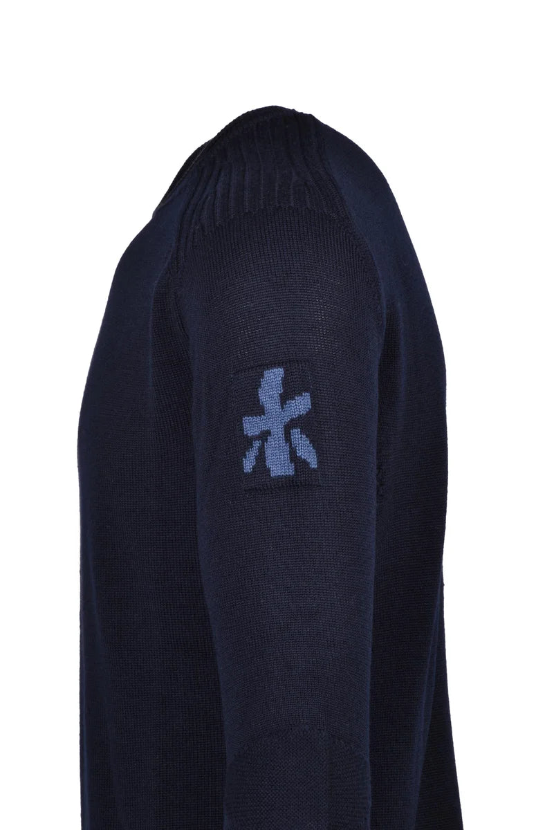 Crewneck Sweater in Wool - Blue