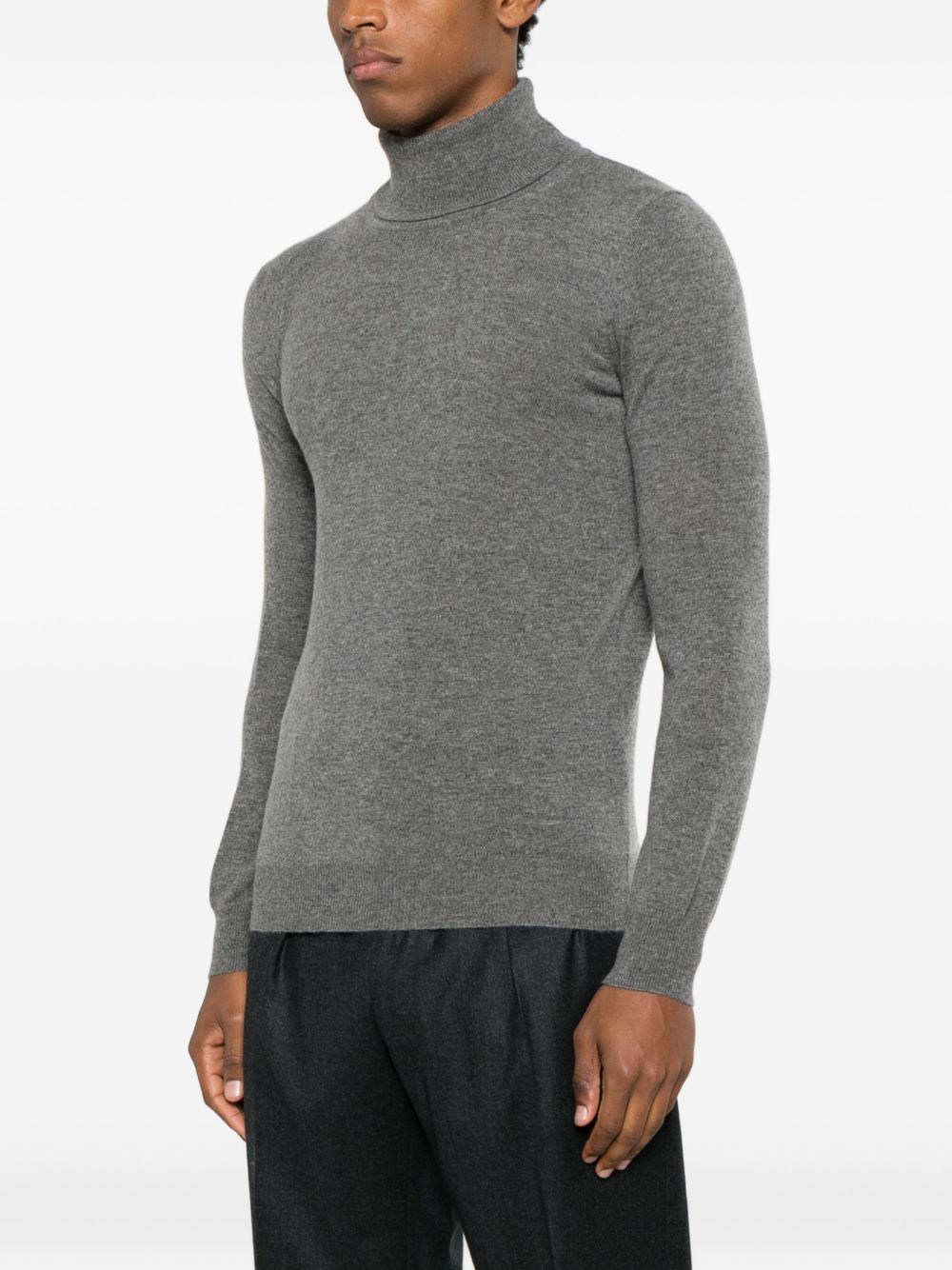 Turtleneck Sweater In Wool-Cashmere Blend