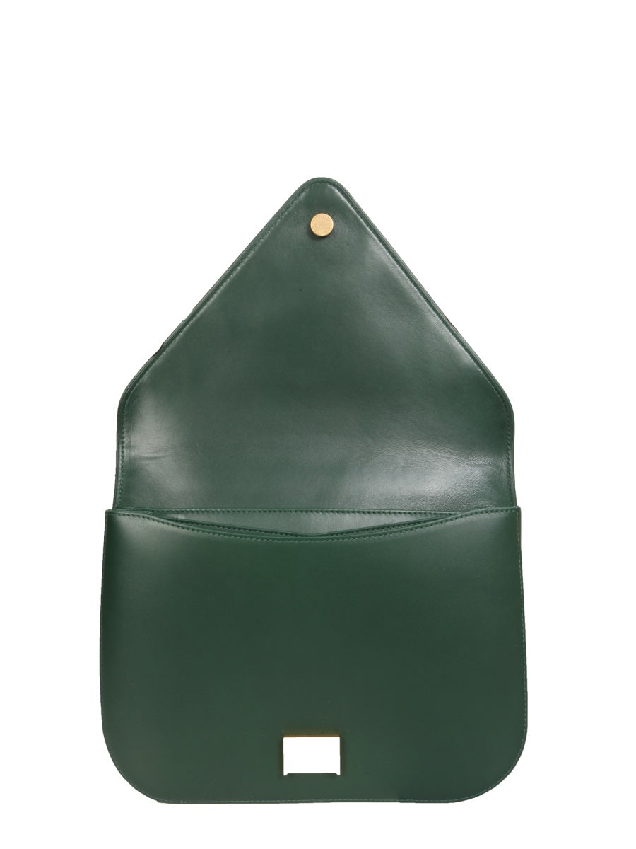 Structured Brown Leather Shoulder Bag with Adjustable Strap