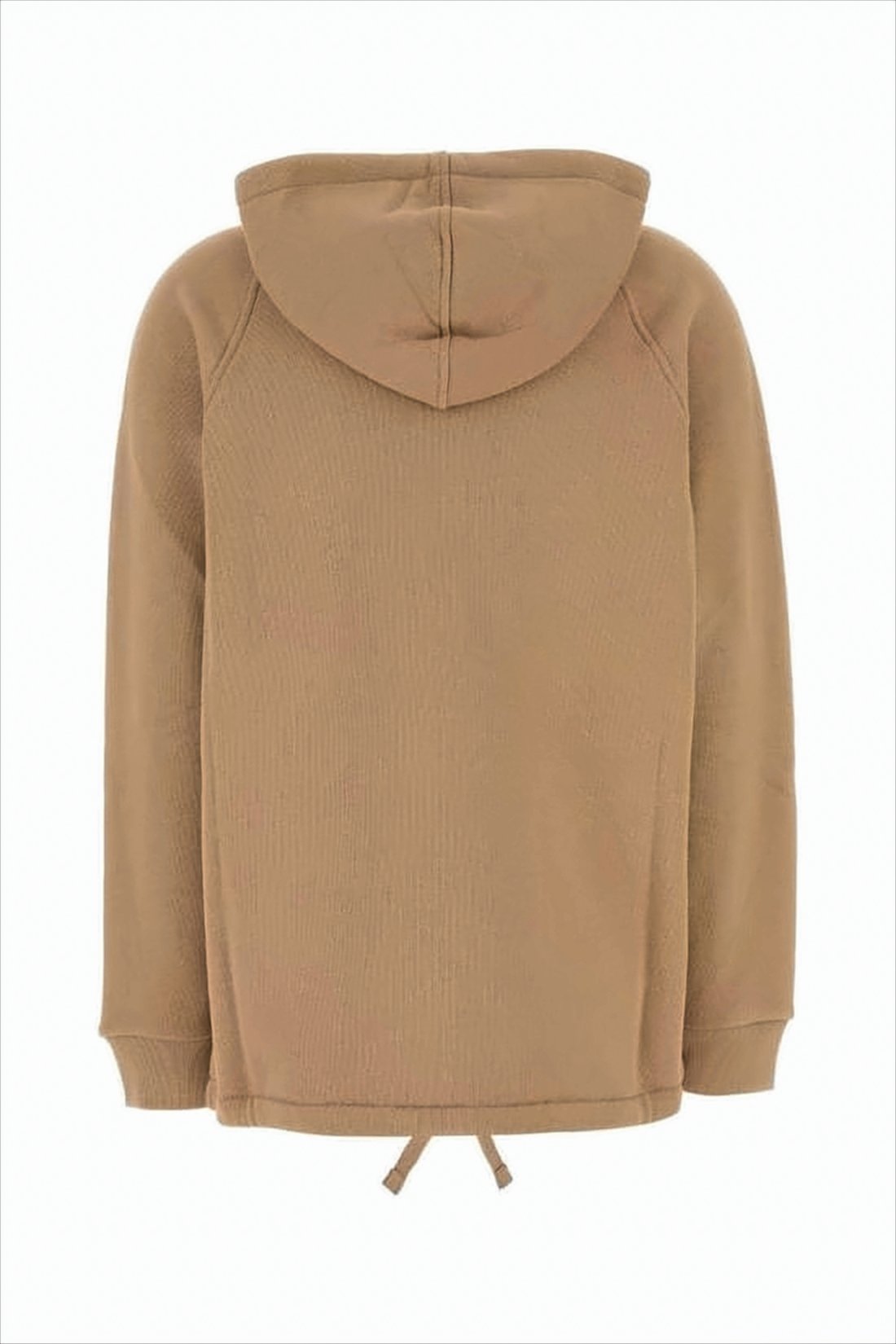 Cropped Brown Hoodie with Half-Zip Closure