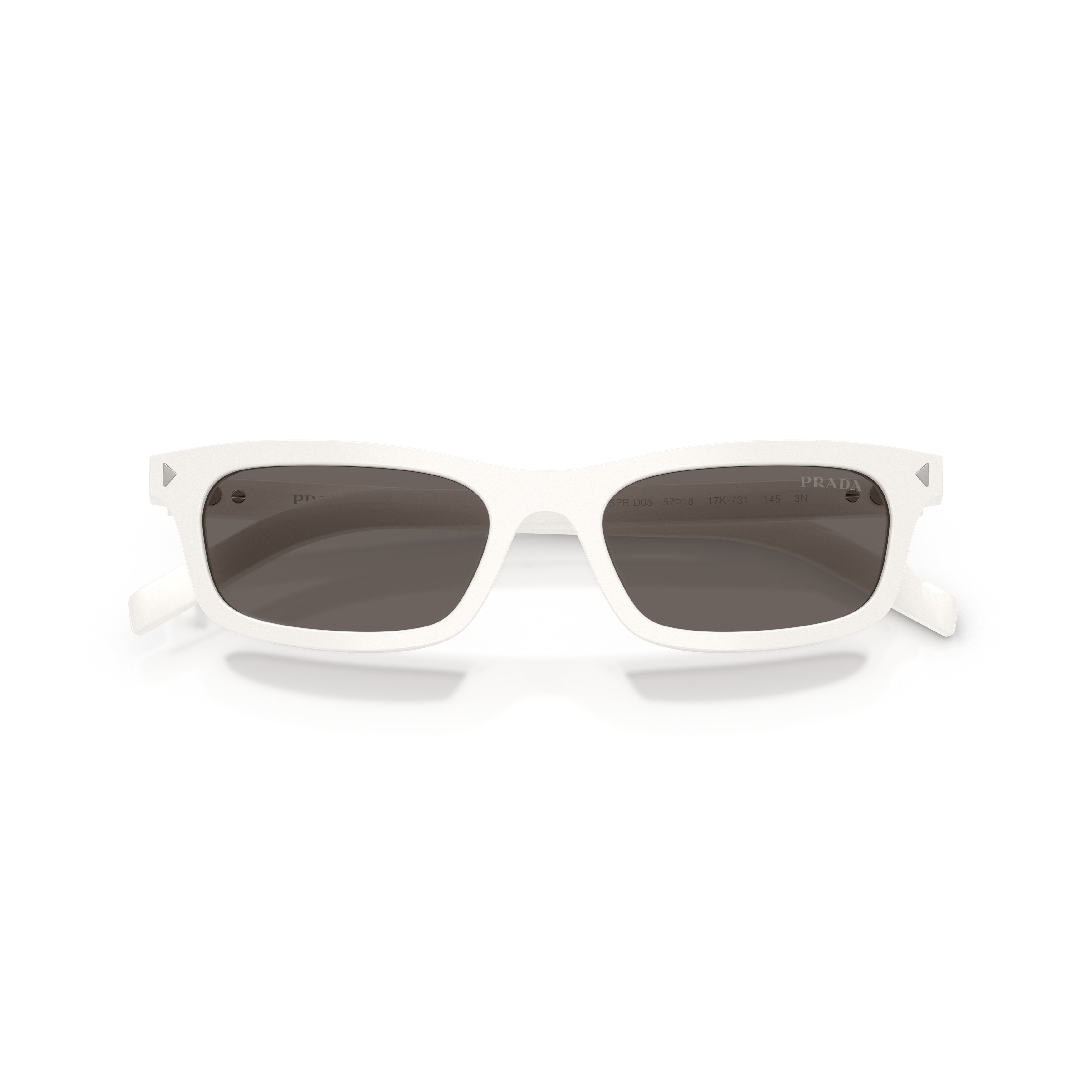 0pr D05s Glossy White Acetate Sunglasses