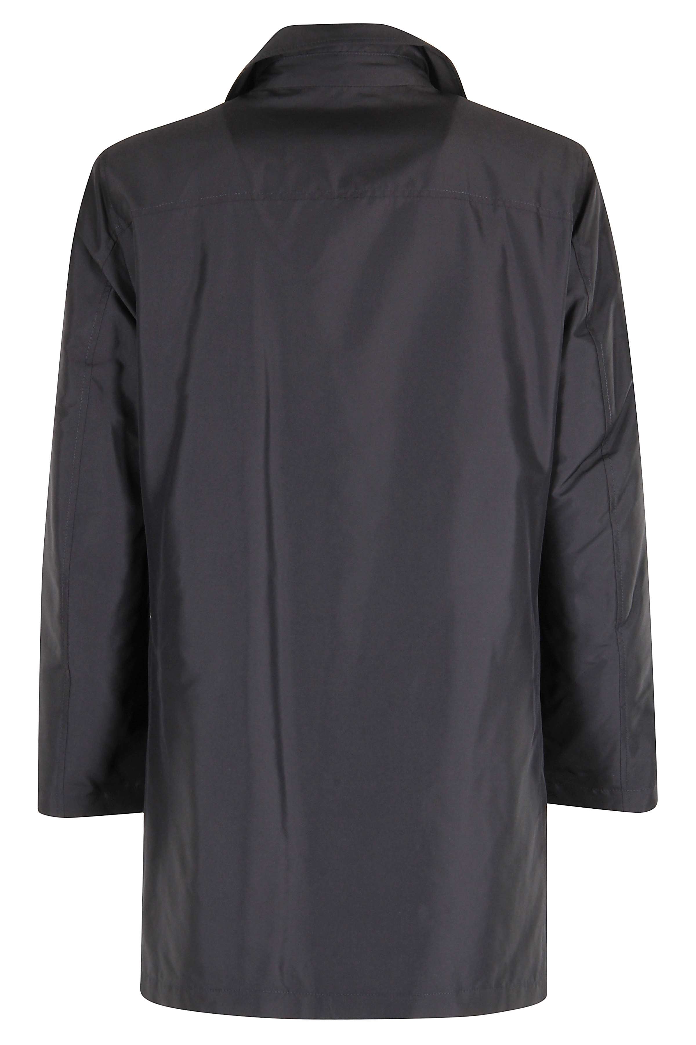 Water-Repellent Technical Poplin Jacket With High Collar