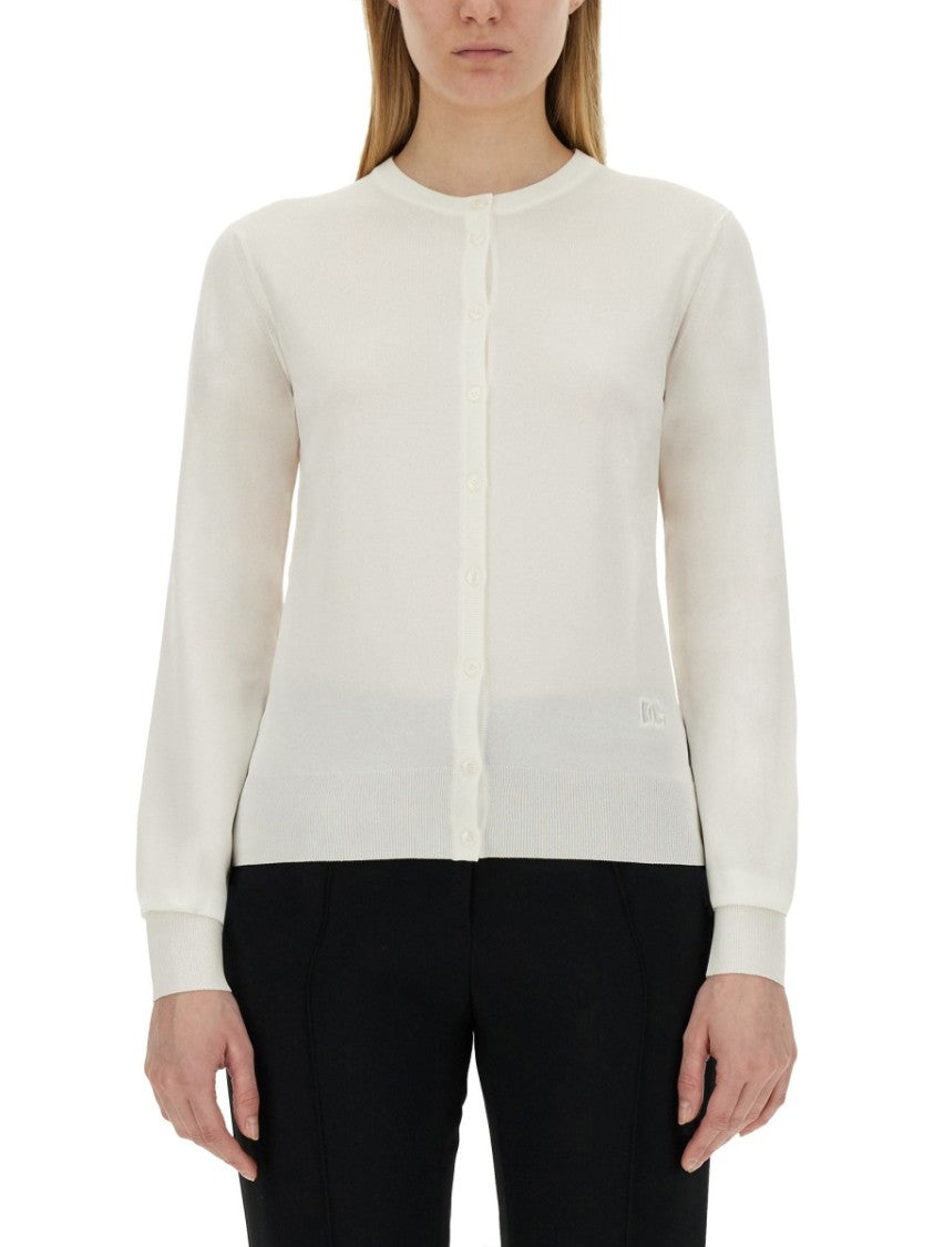 Cardigan With Lace Inlays