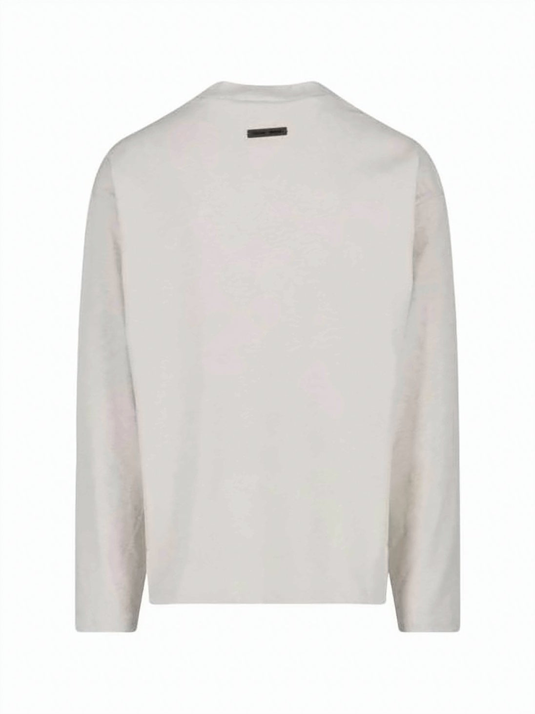 Long-Sleeve Crew Neck T-Shirt with Heathered Texture