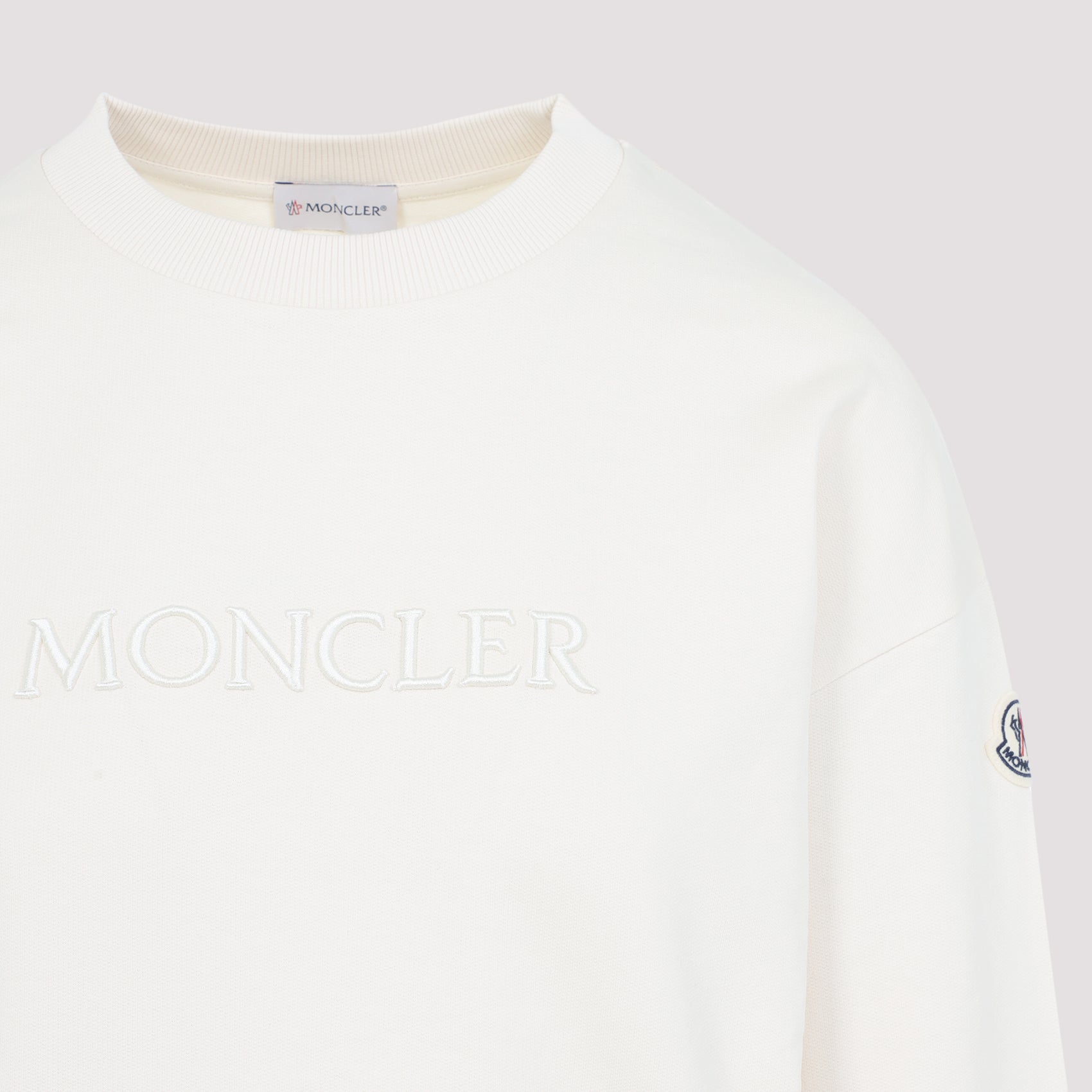 Relaxed-Fit Cotton Sweatshirt with Embossed Logo Details