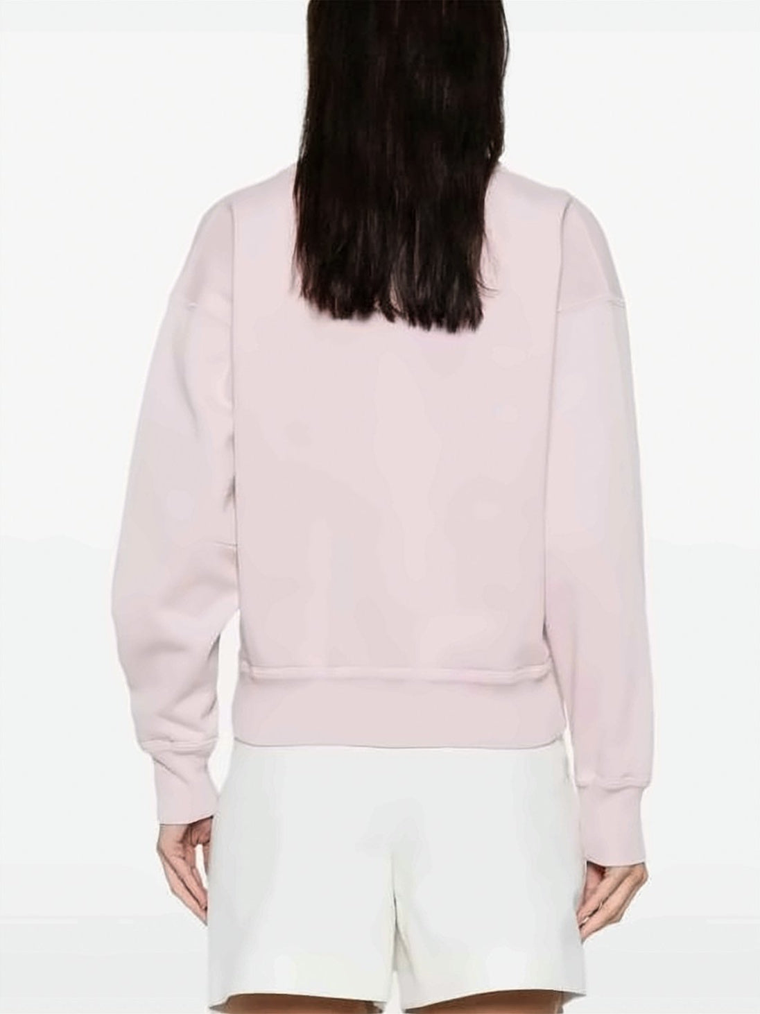 Pastel Pink Long-Sleeve Sweatshirt With Subtle Logo