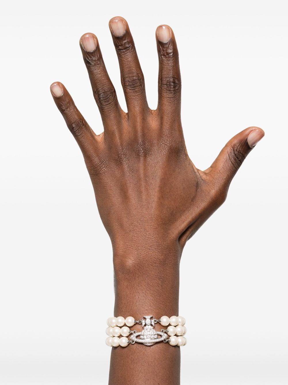 Silver-Tone Bracelet With Signature Orb Plaque