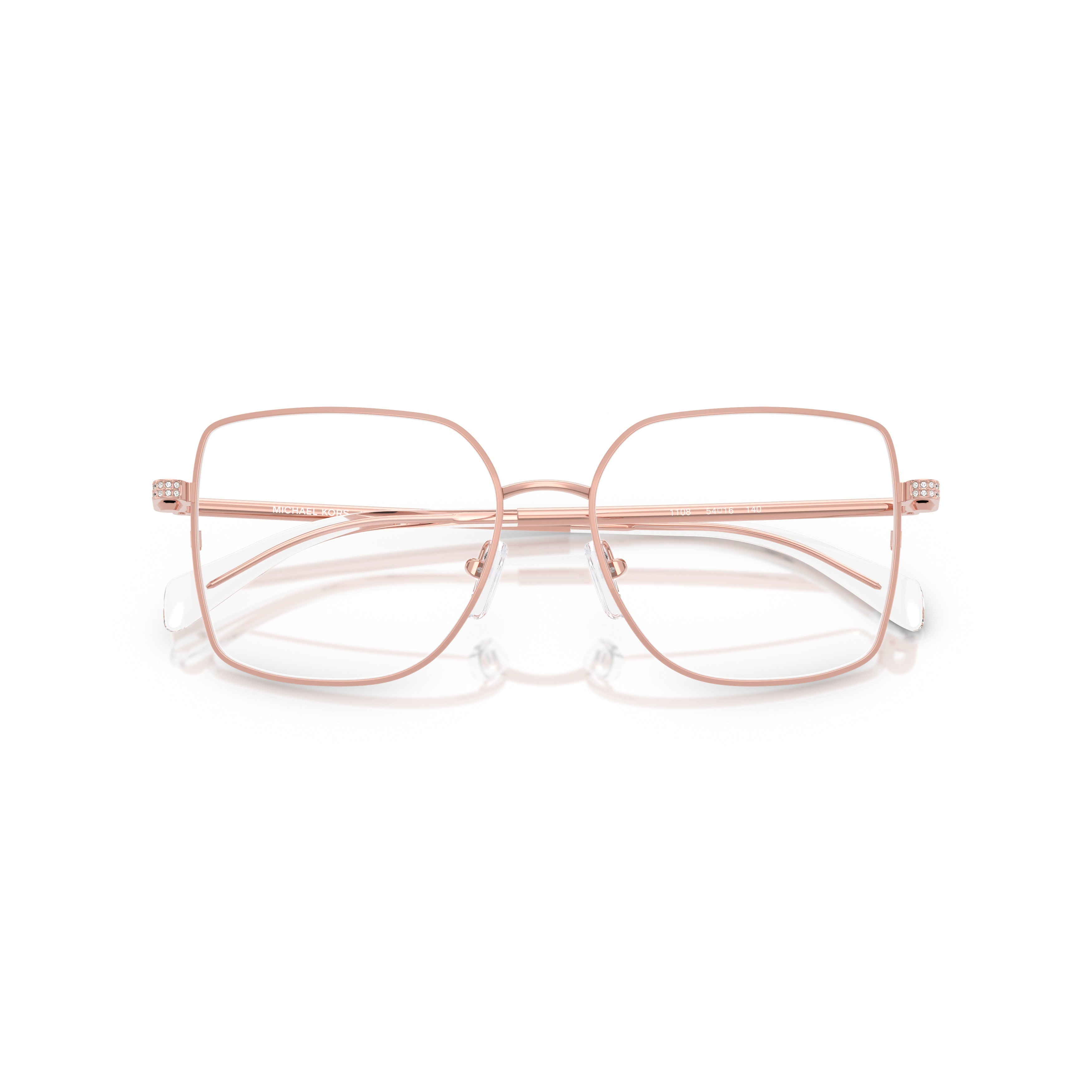0mk3091b Delicate Rose Gold Metal Frame Eyeglasses with Adjustable Nose Pads