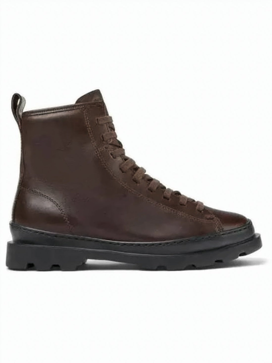 Ankle-High Calf Leather Boots with Rugged EVA Sole