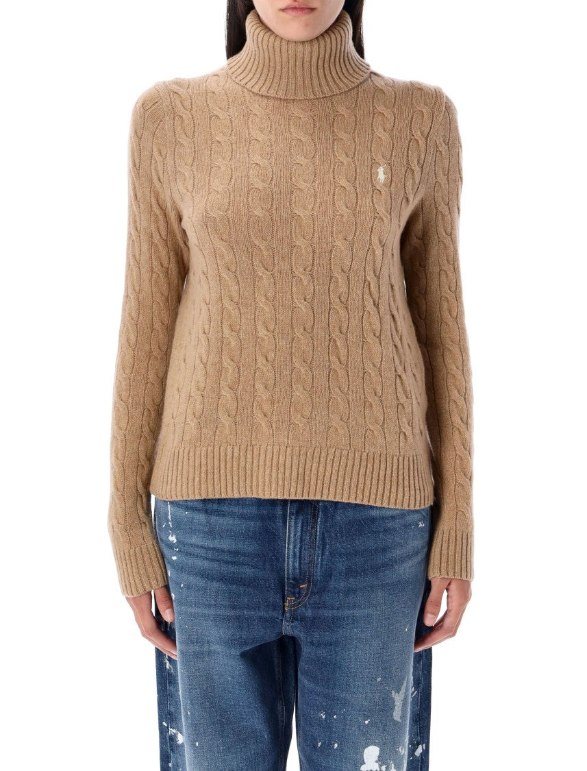 Cable-Knit Roll Neck Jumper