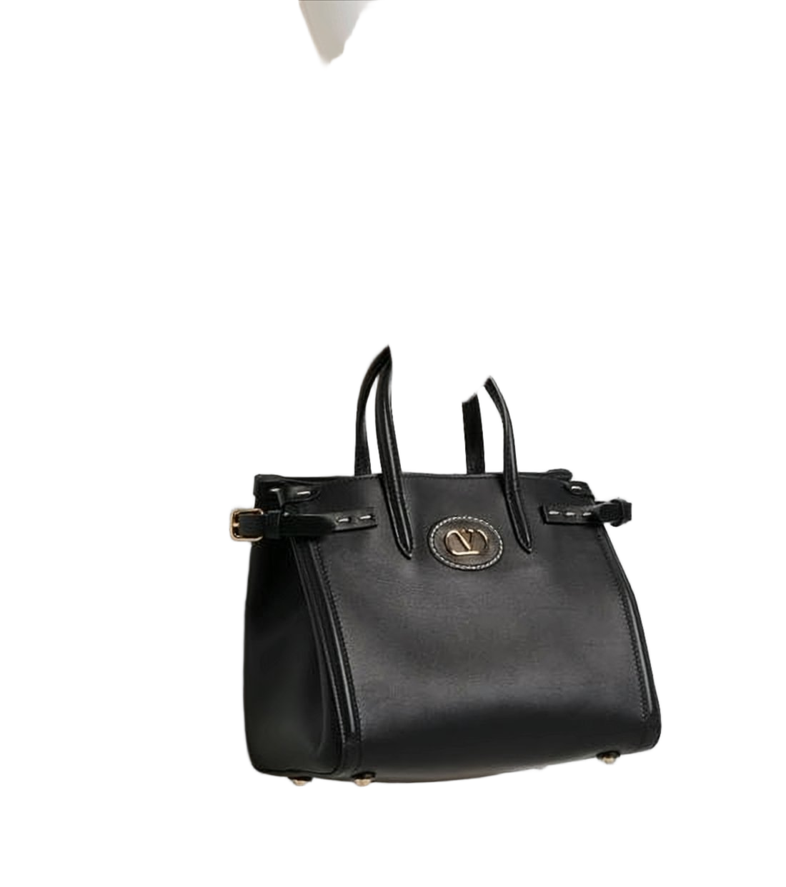 Sleek Black Structured Tote