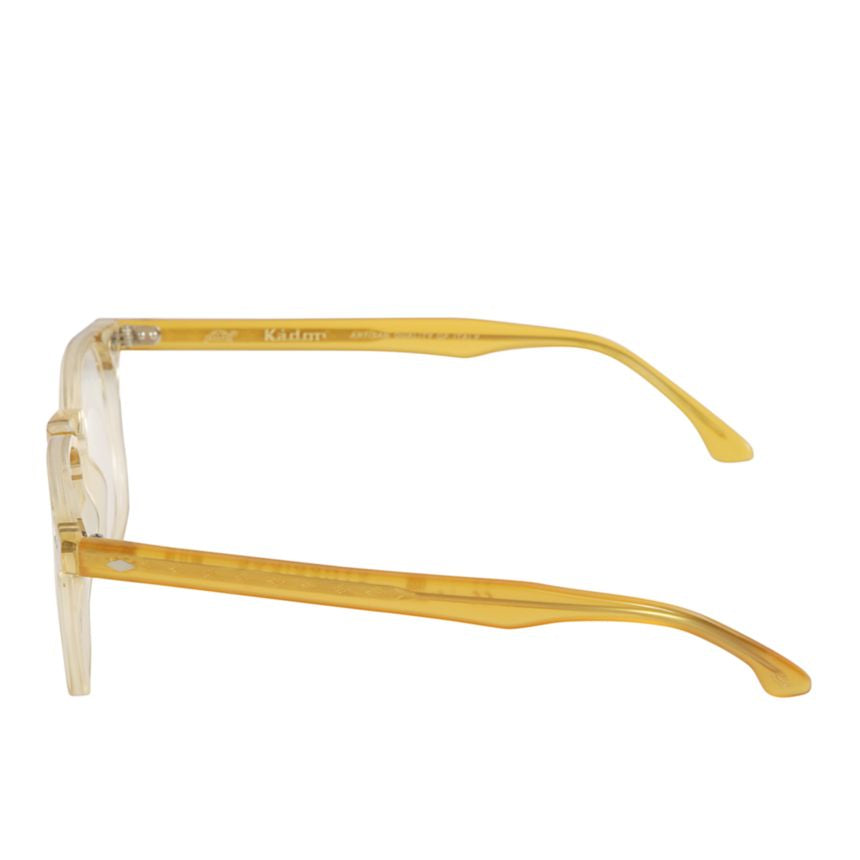 Cambridge Translucent Light Amber Eyeglasses with Subtle Square Shape