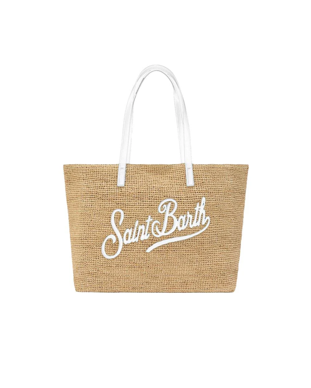 Woven Tote Bag with Prominent Script Logo