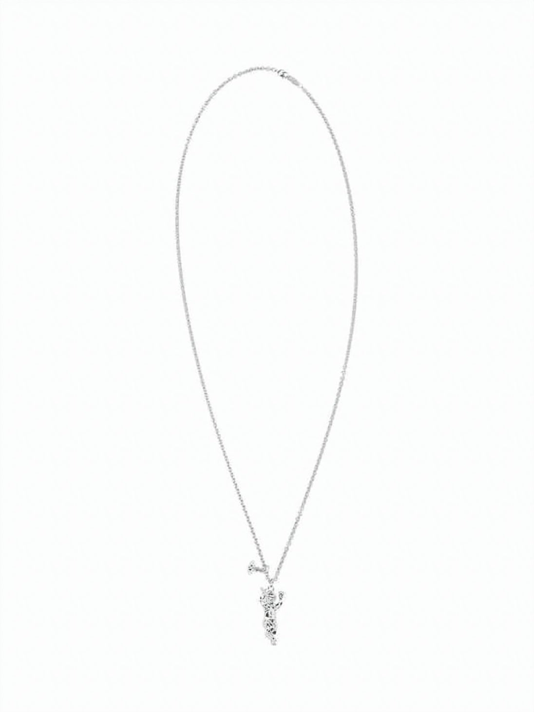 Silver Silver-Tone Flag Pendant Fine Necklace