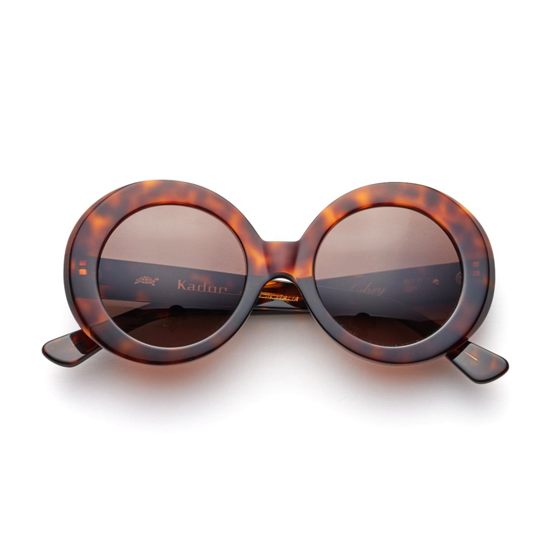 Audrey Large Round Tortoiseshell Sunglasses with Vintage Appeal