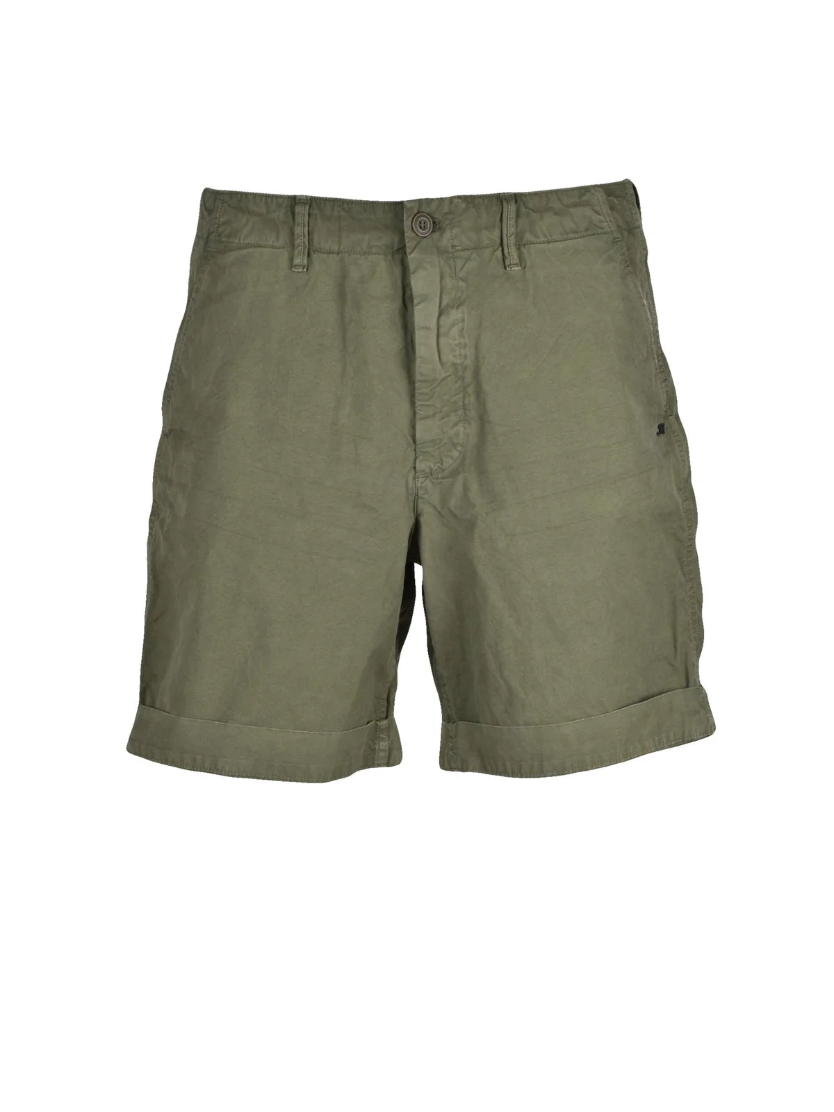 Green Cotton Bermuda Shorts