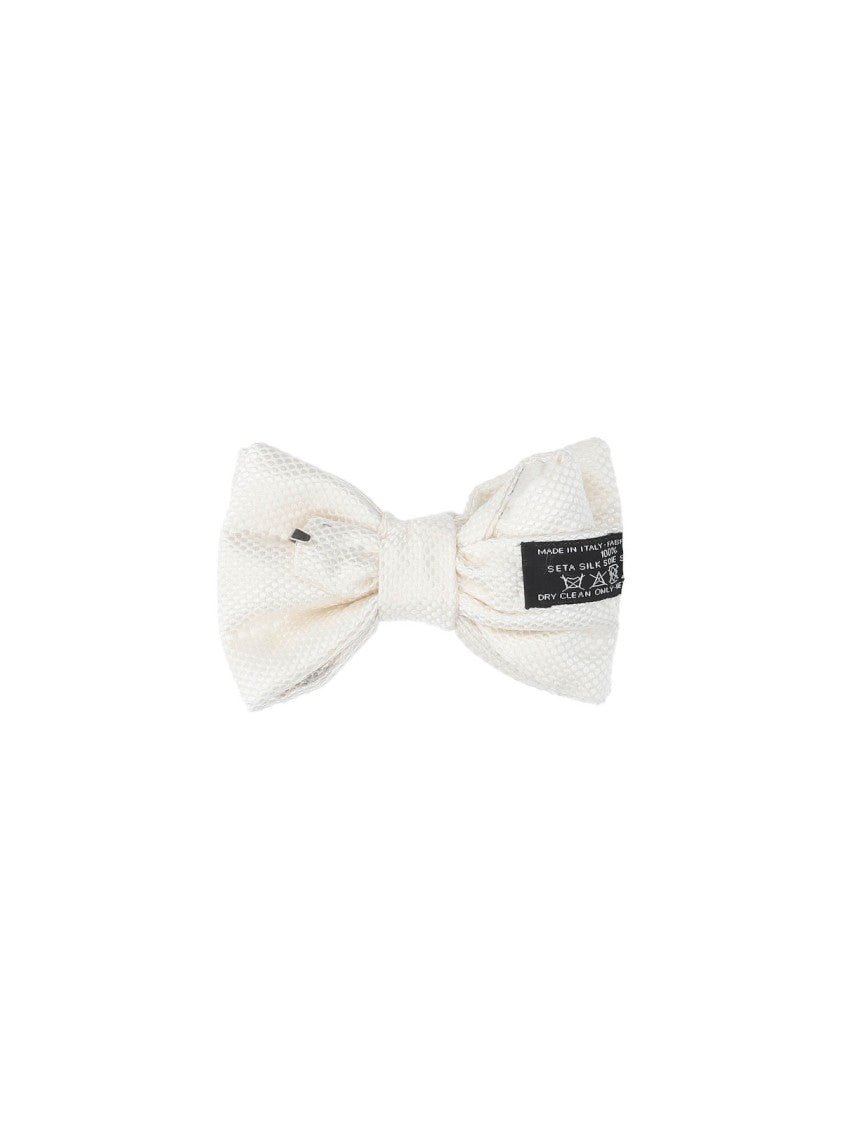 Silk Bow Tie White