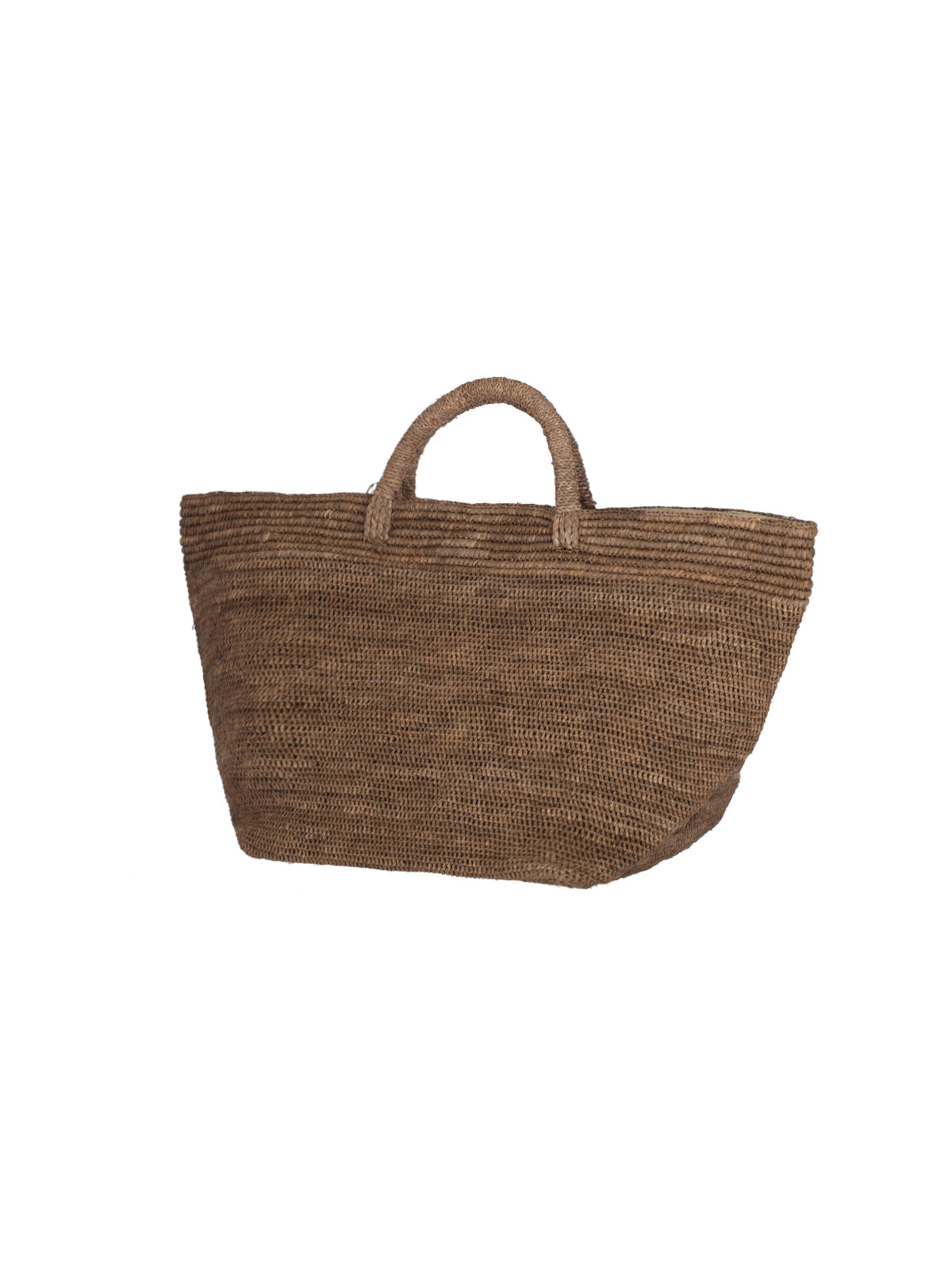 Medium Brown Handbag With Structured Silhouette And Minimalist Design