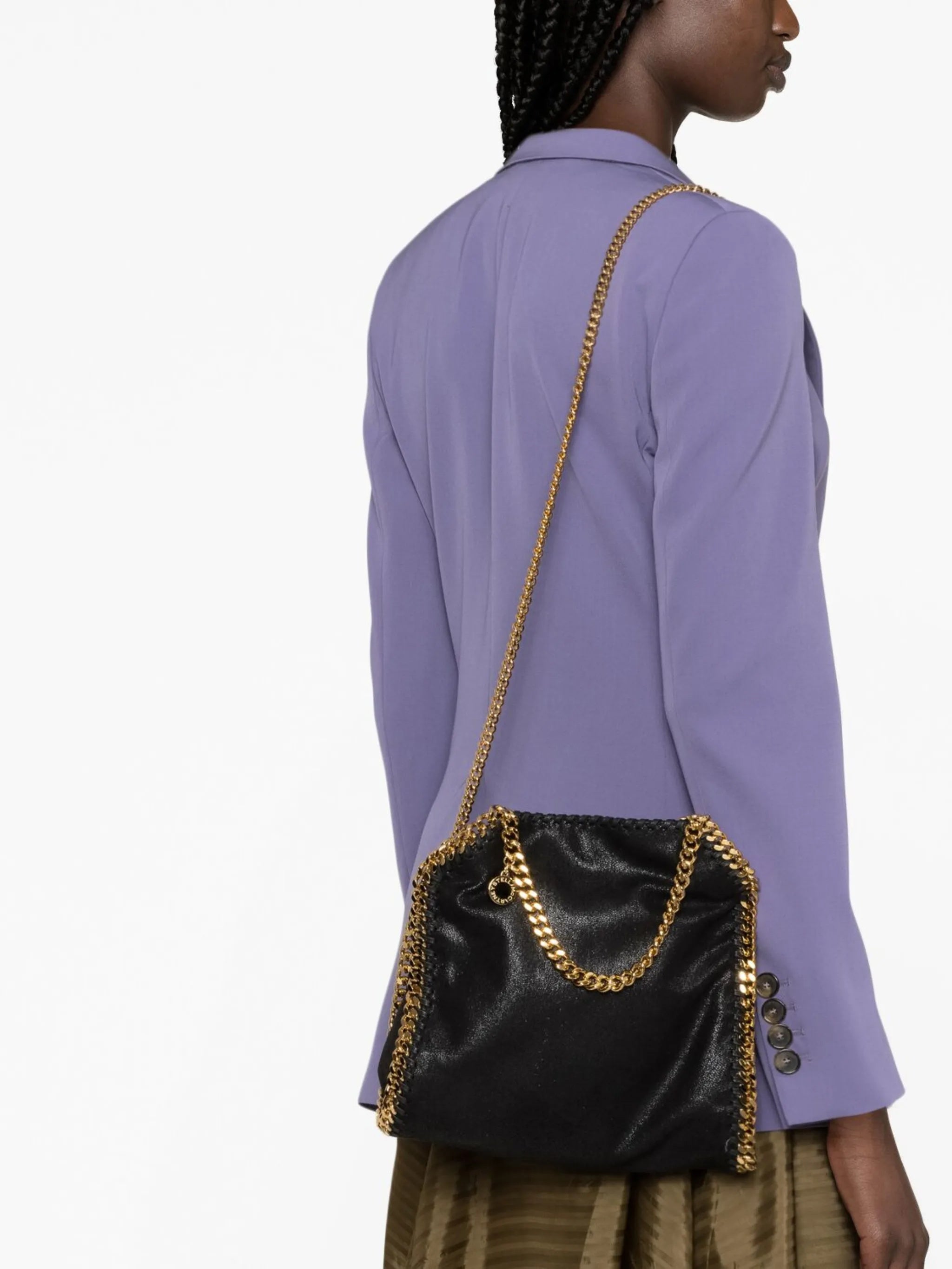 Black Falabella Mini Chain Trim Totes