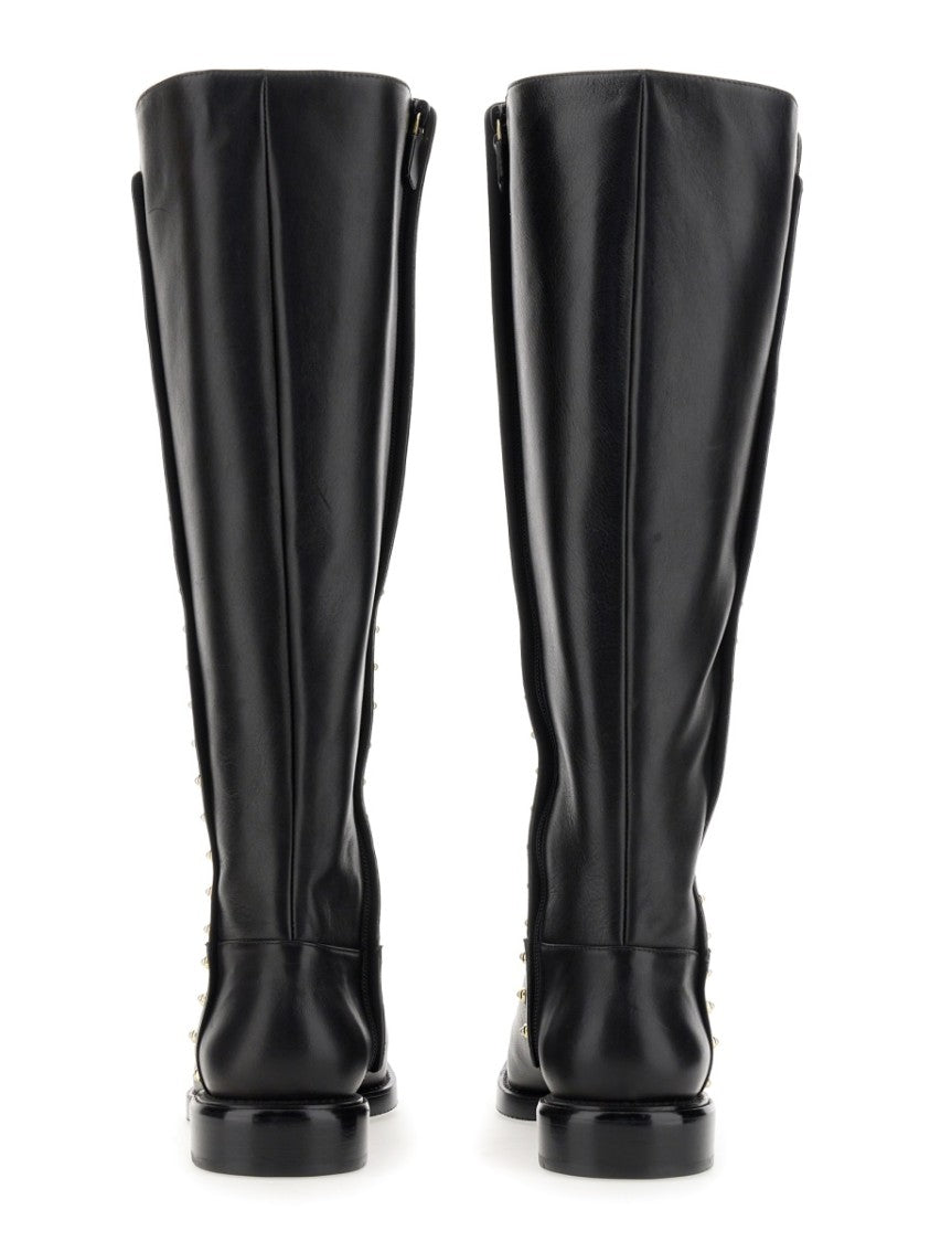 Tall Studded Riding Boots