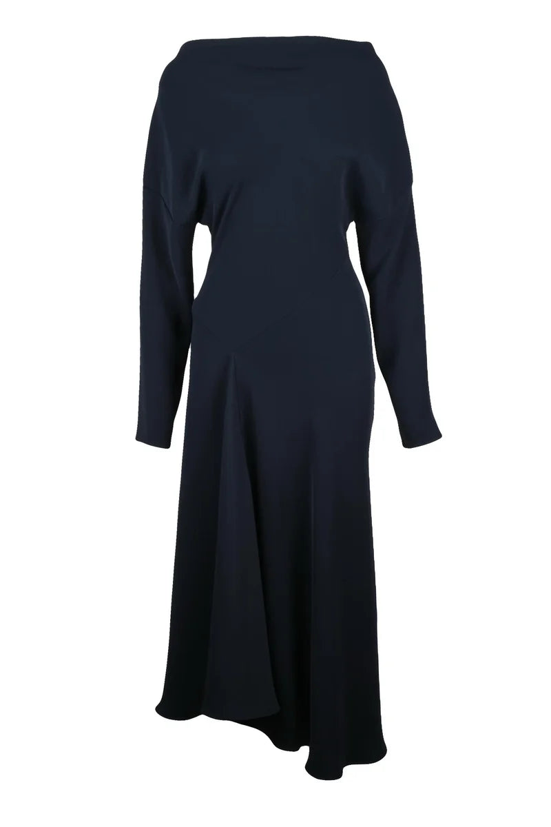 Long Flared Dress Blue - Blue
